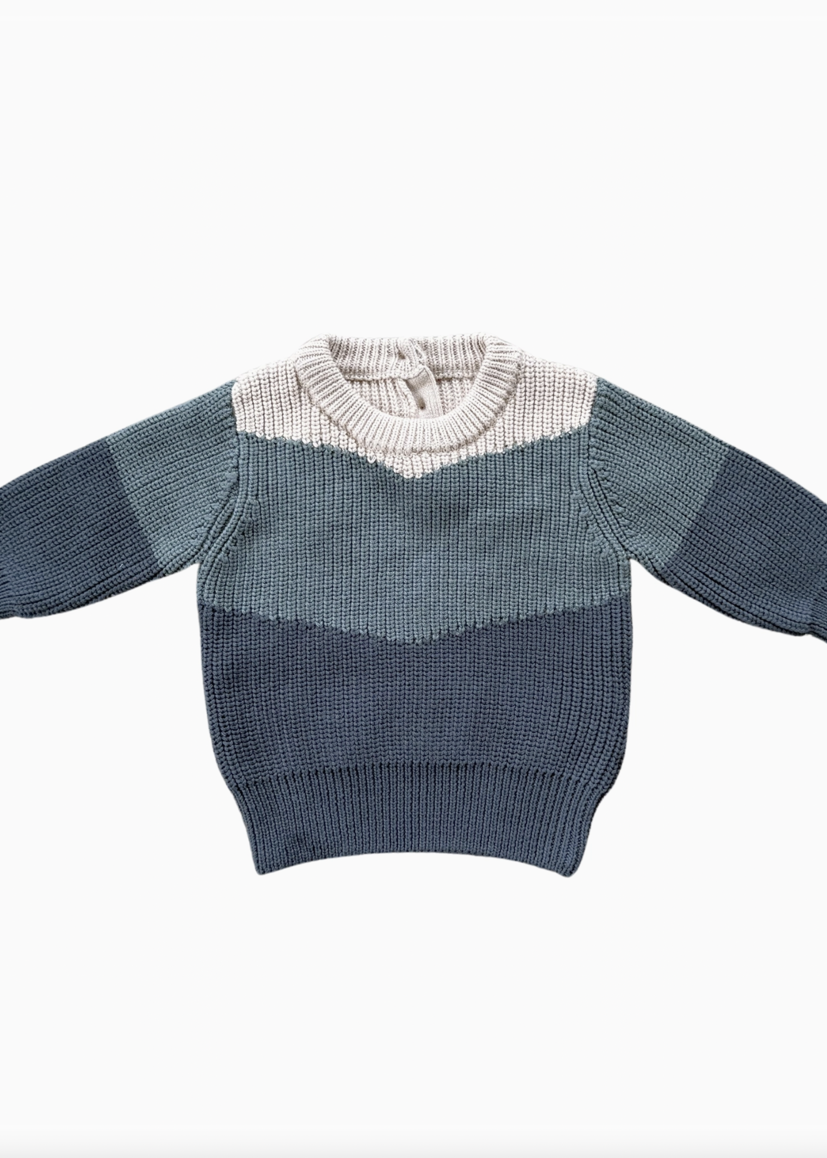 Elitaire Petite Colorblock Sweater in Slate