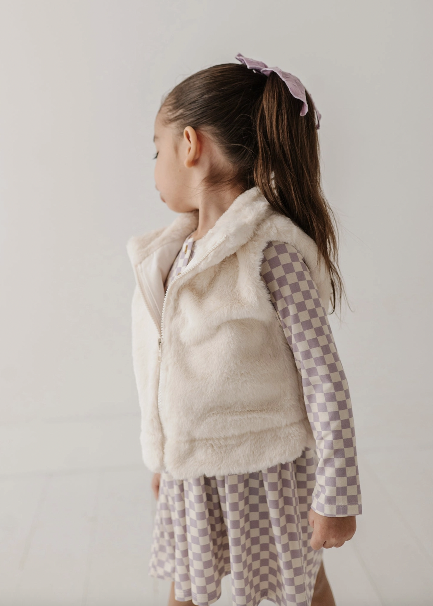 Elitaire Petite Cream Fur Vest