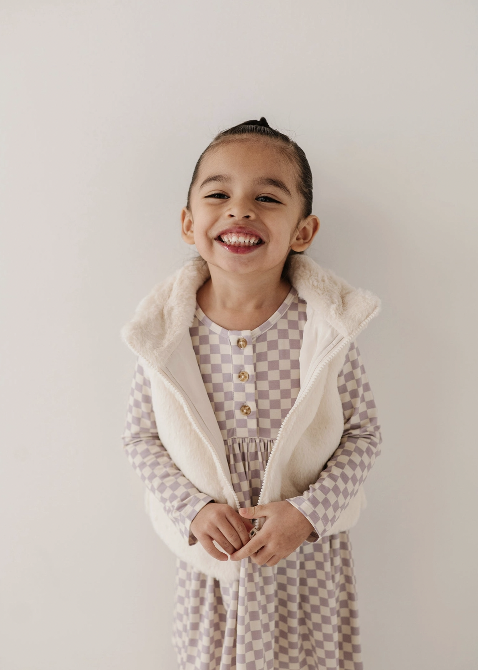 Elitaire Petite Cream Fur Vest