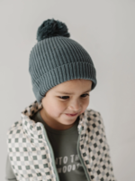 Elitaire Petite Knit Pom Hat in Slate