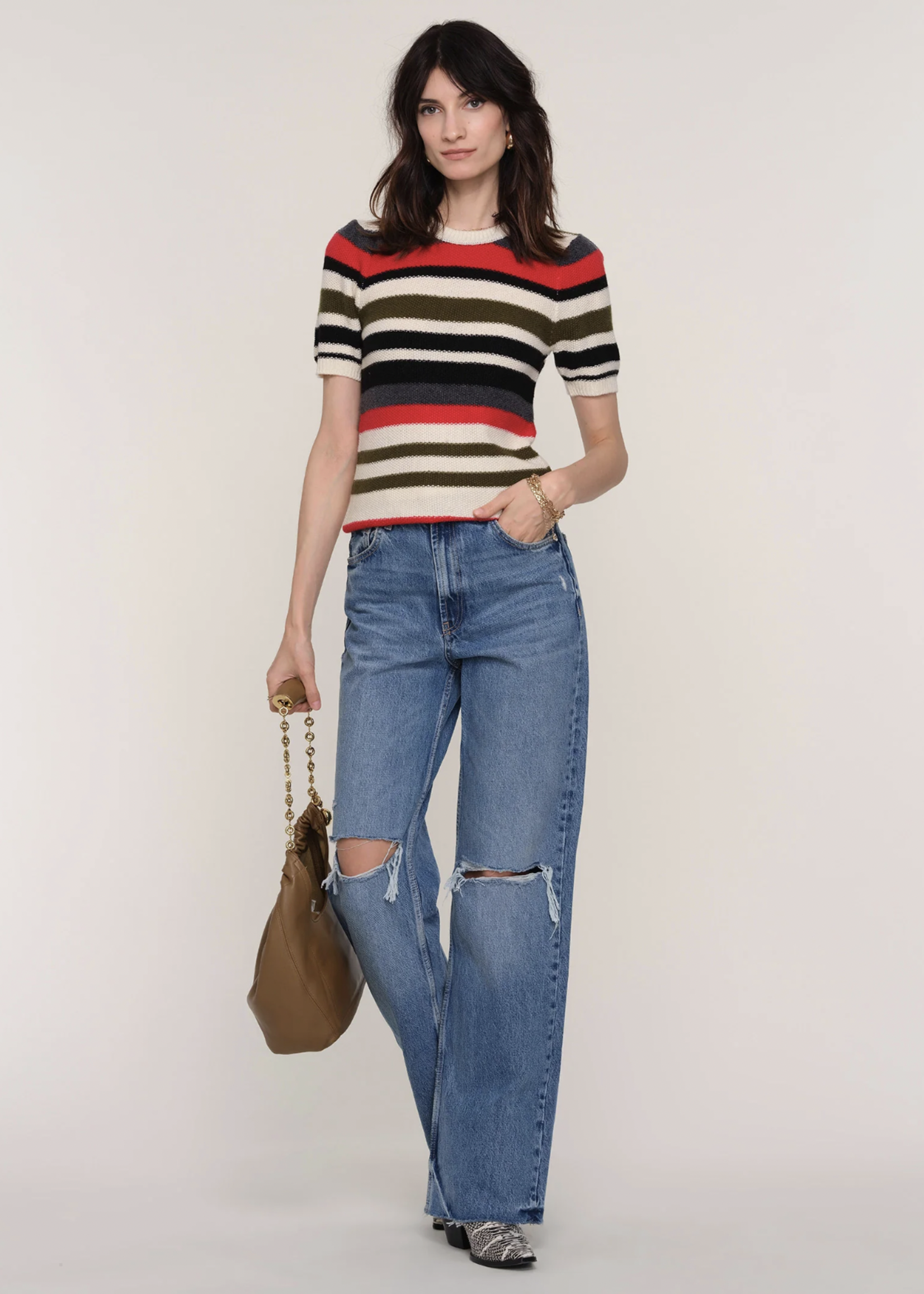 Elitaire Boutique Shellie Striped Sweater