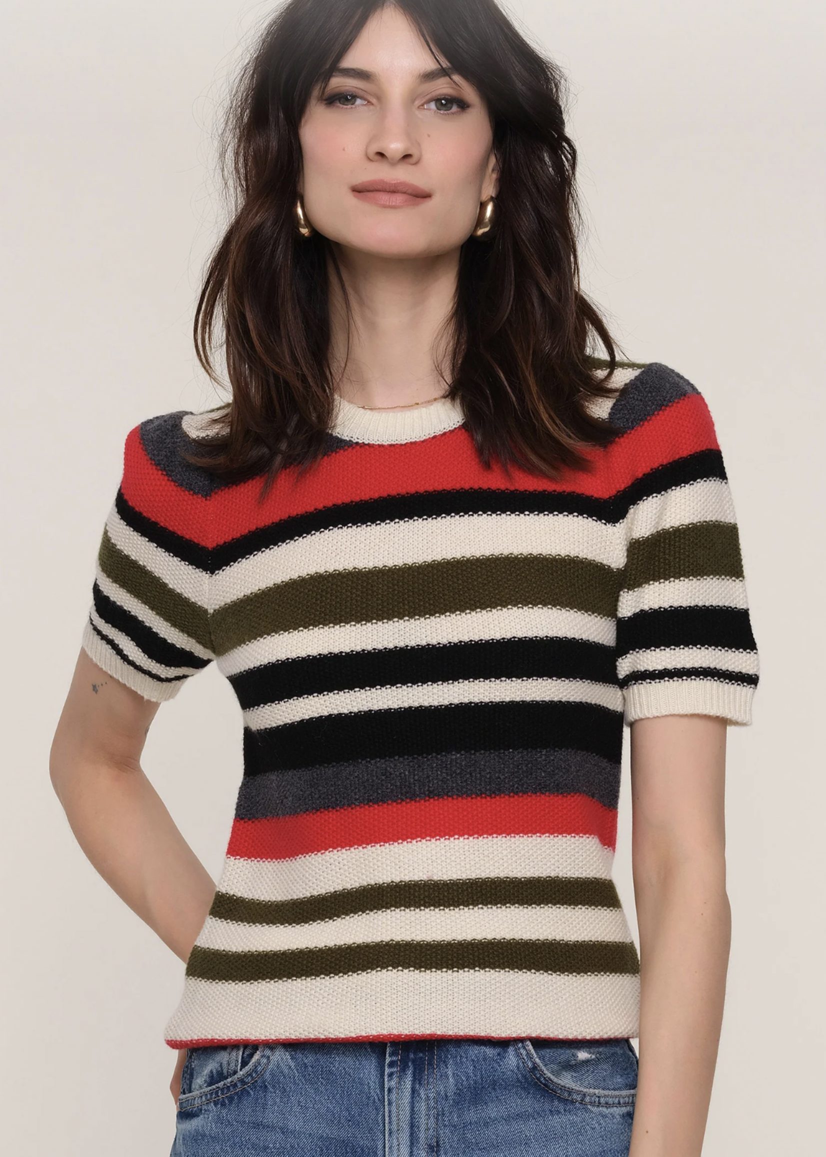 Elitaire Boutique Shellie Striped Sweater