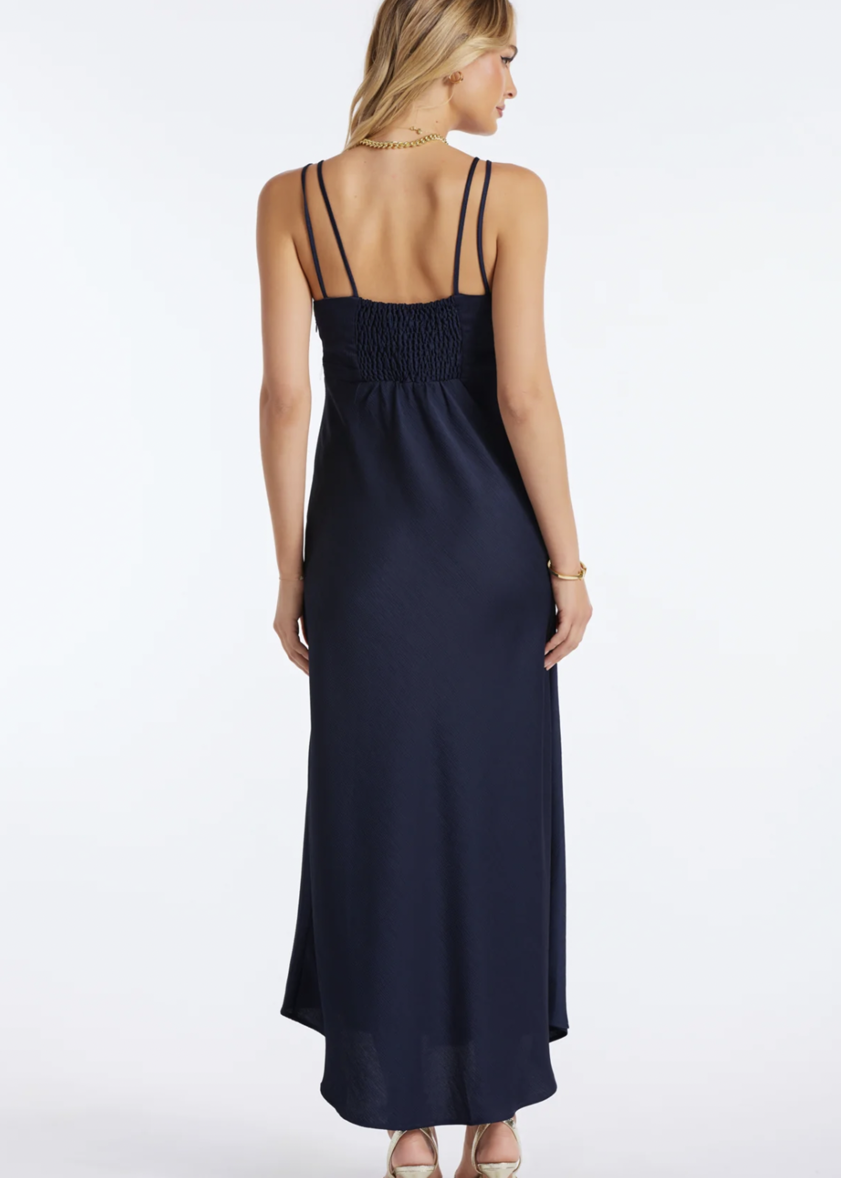 Elitaire Boutique Indigo Micro Plisse Dress