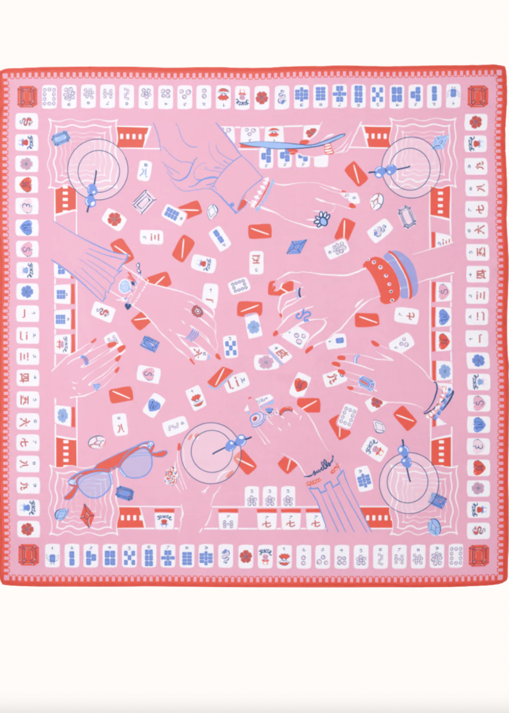 Elitaire Boutique Mahjong Silk Scarf by Swells