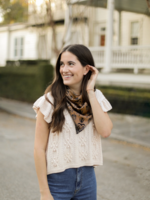 Elitaire Boutique Pepper Block Silk Scarf by Swells