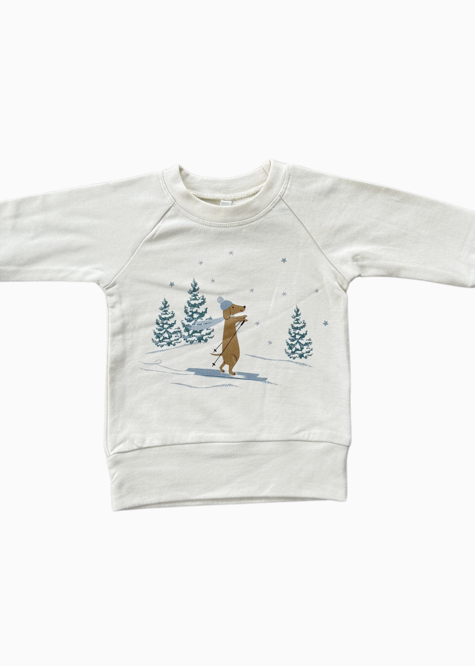 Elitaire Petite Skiing Dog Sweatshirt
