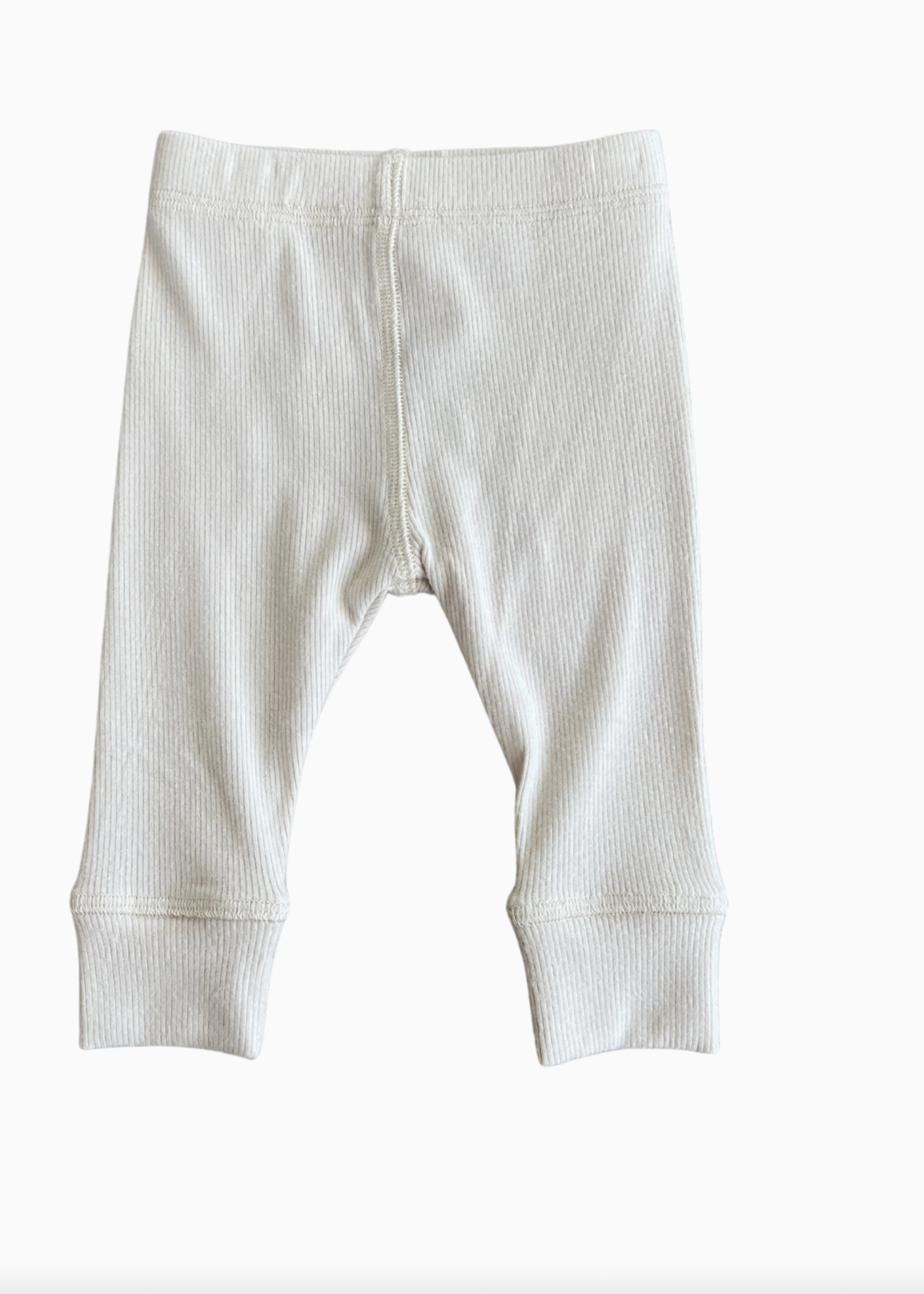 Elitaire Petite Cream Ribbed Leggings