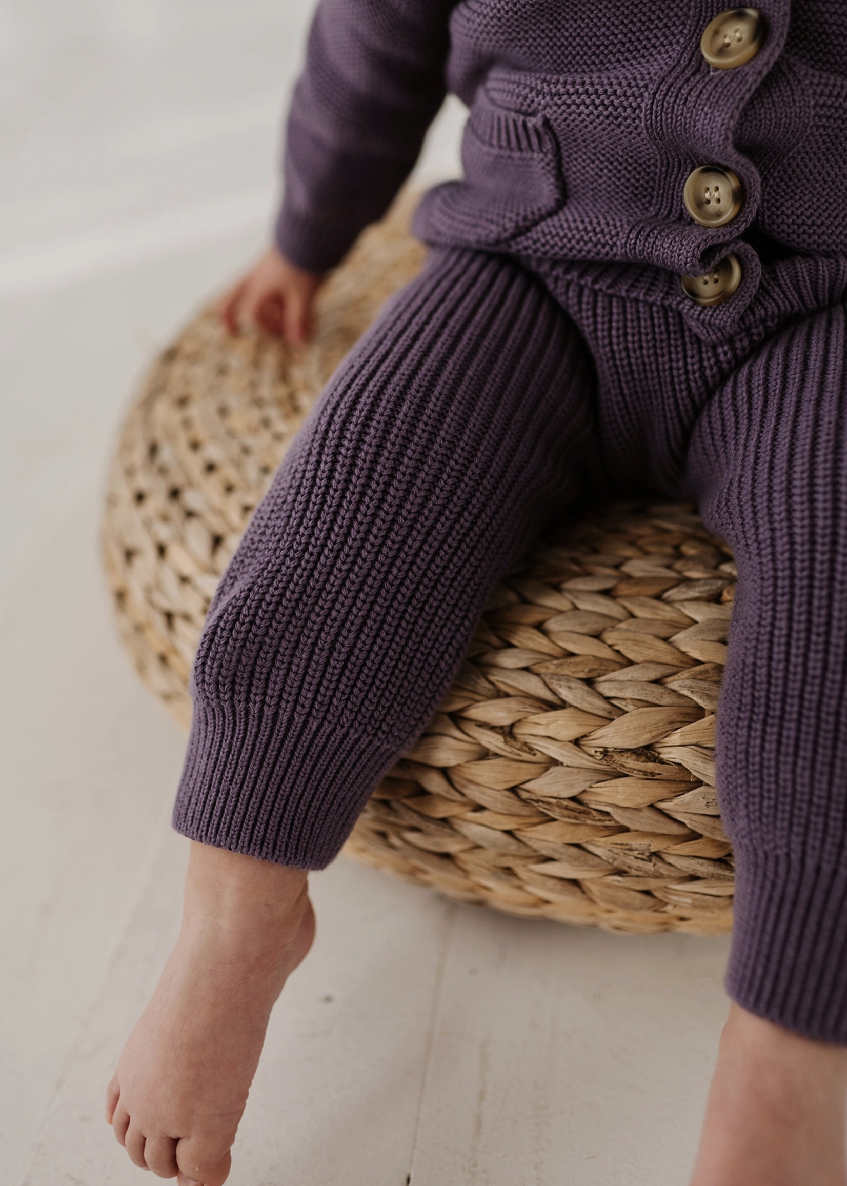 Elitaire Petite Plum Knit Pants