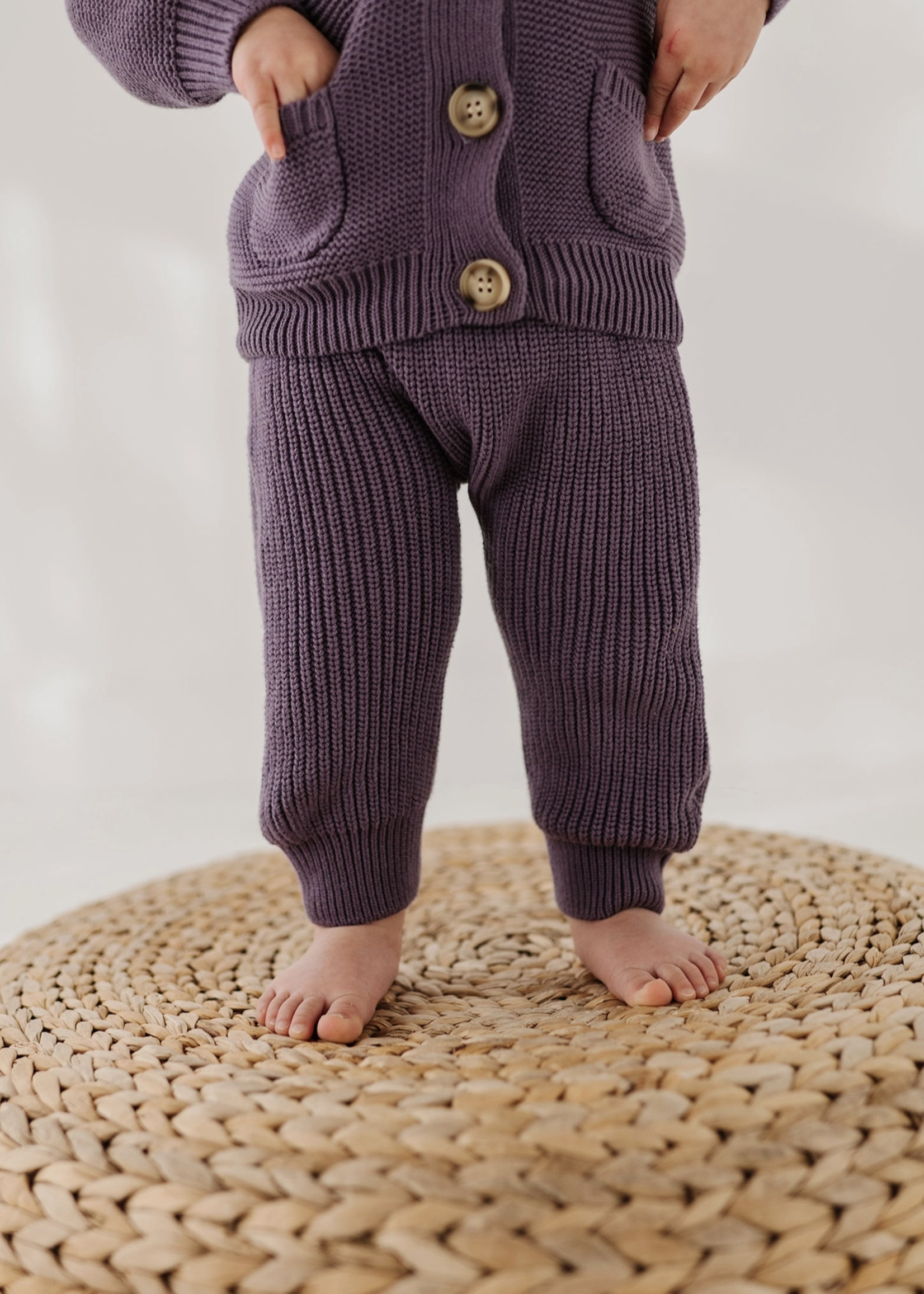 Elitaire Petite Plum Knit Pants
