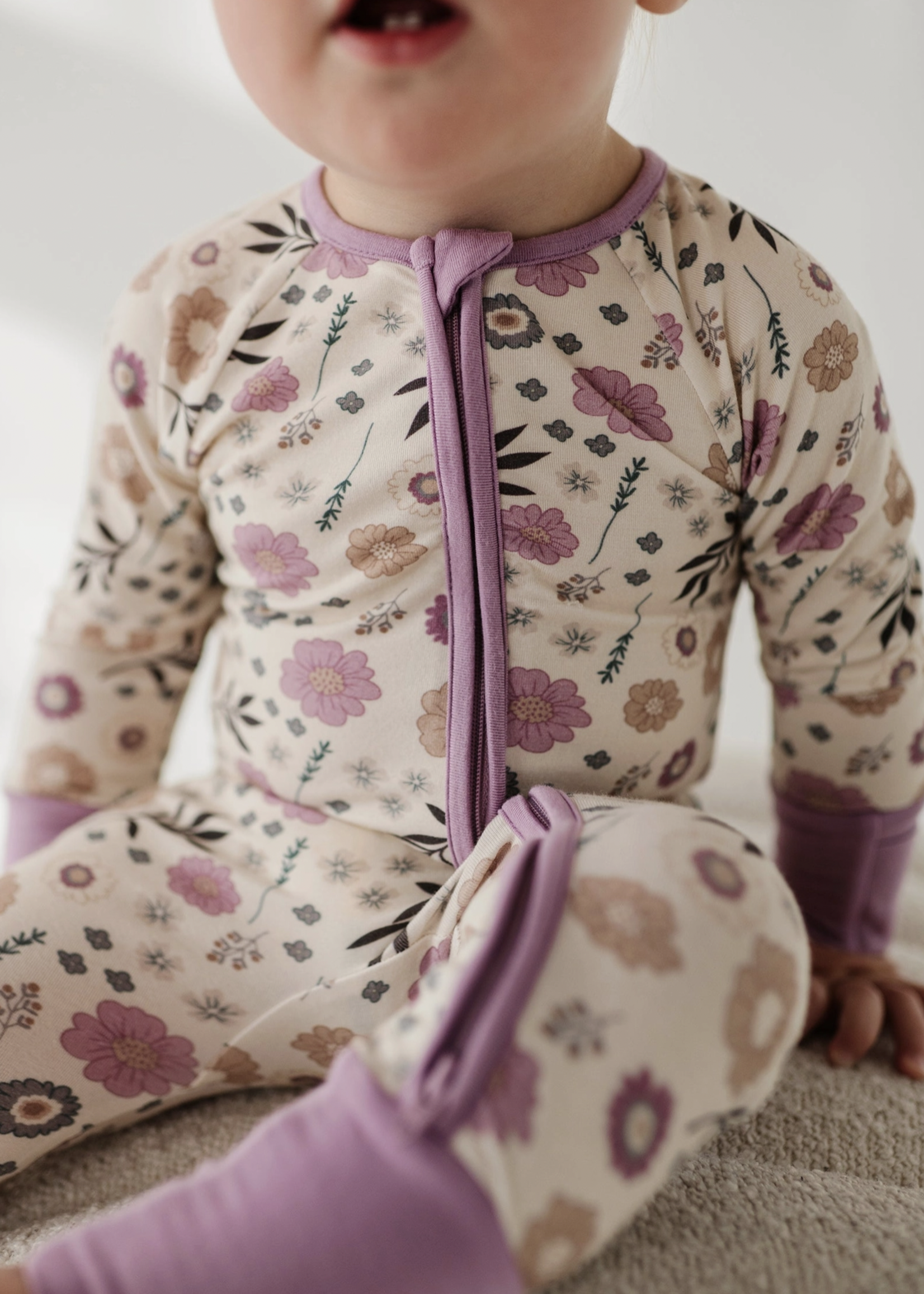 Elitaire Petite Winter Floral Zippered Sleeper