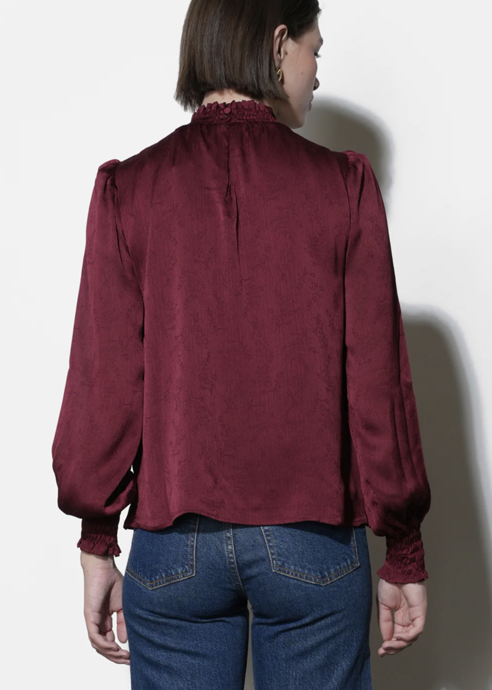 Elitaire Boutique Mika Smocked Neck Blouse