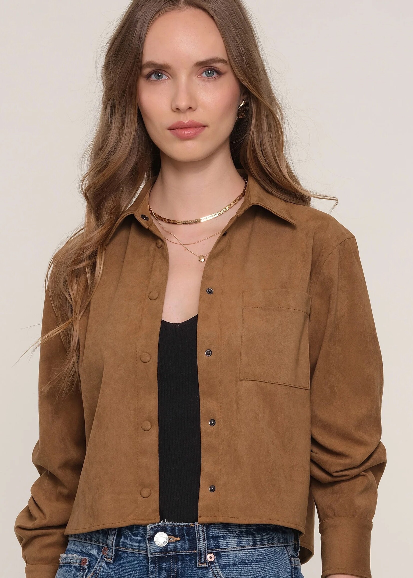 Elitaire Boutique Castalia Suede Top