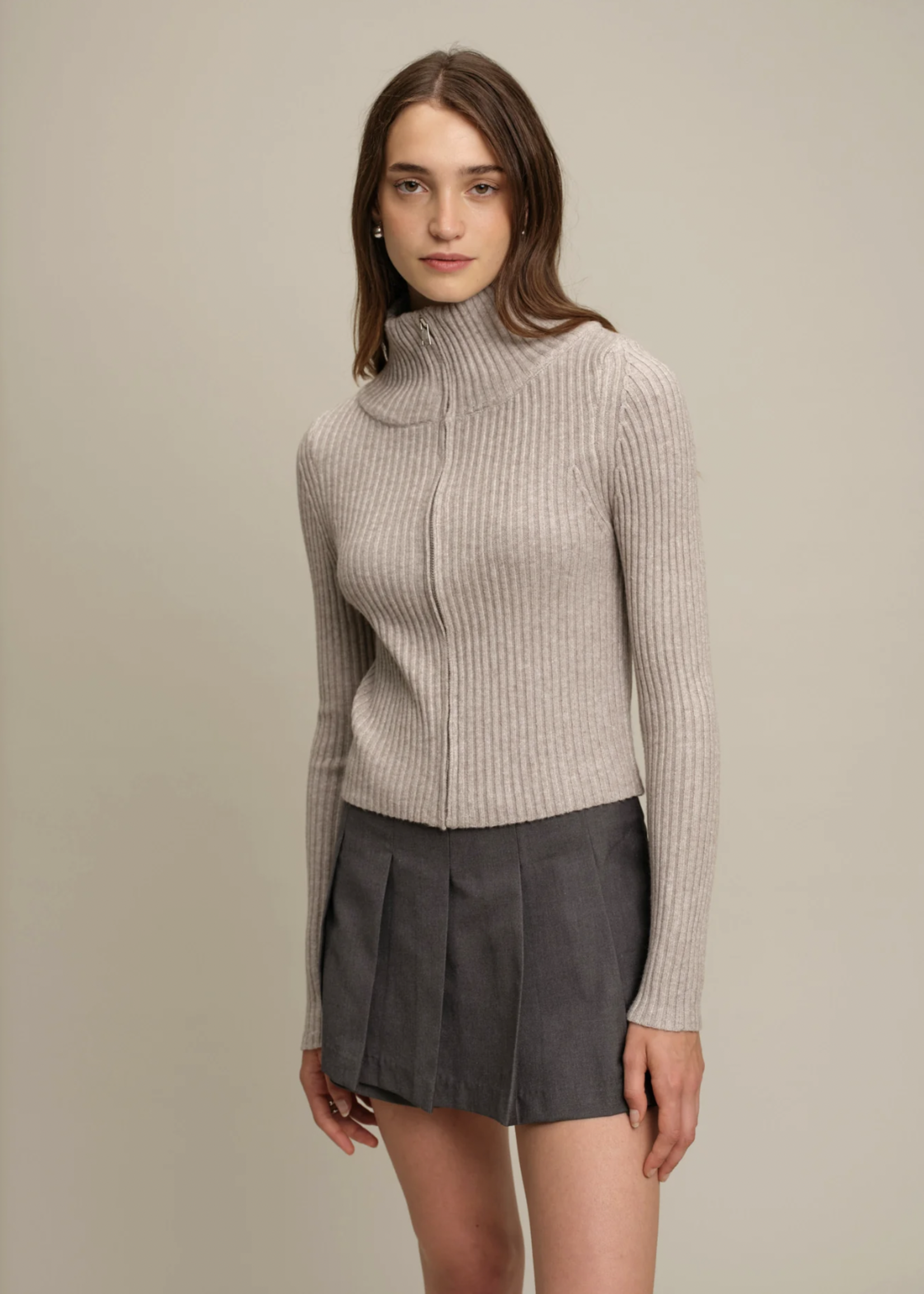 Elitaire Boutique Matt Zip Up Cardigan