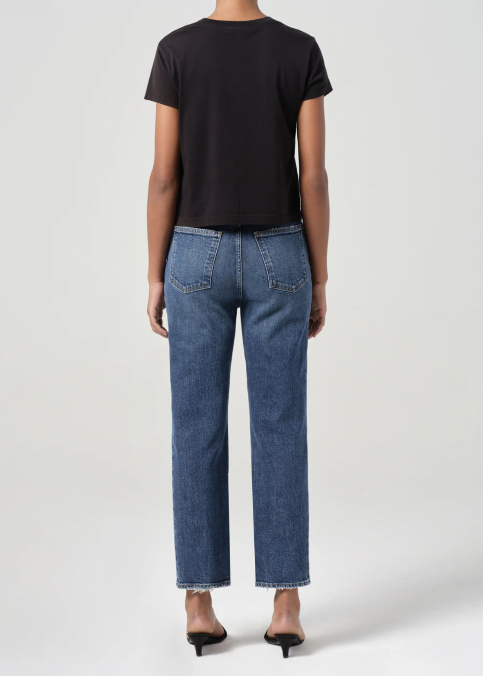Elitaire Boutique 90's Pinch Waist Crop in Solace