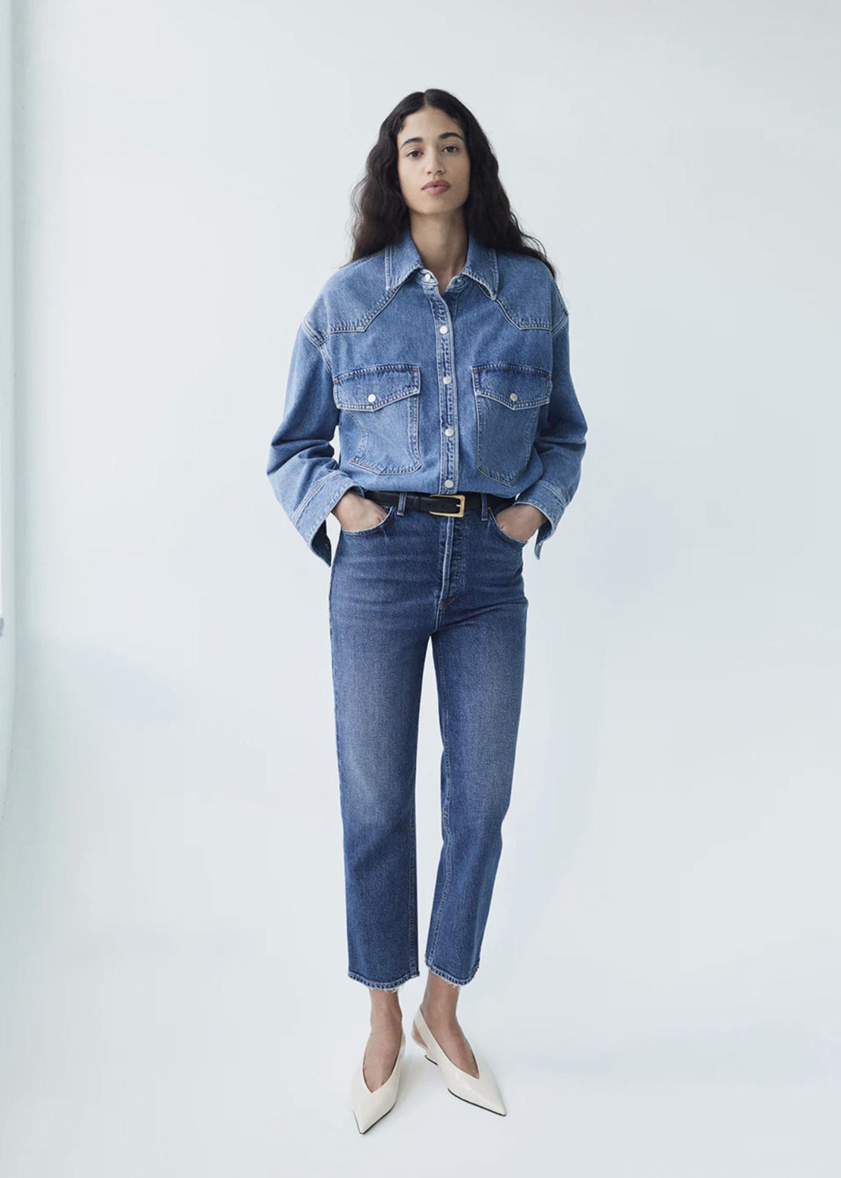 Elitaire Boutique 90's Pinch Waist Crop in Solace