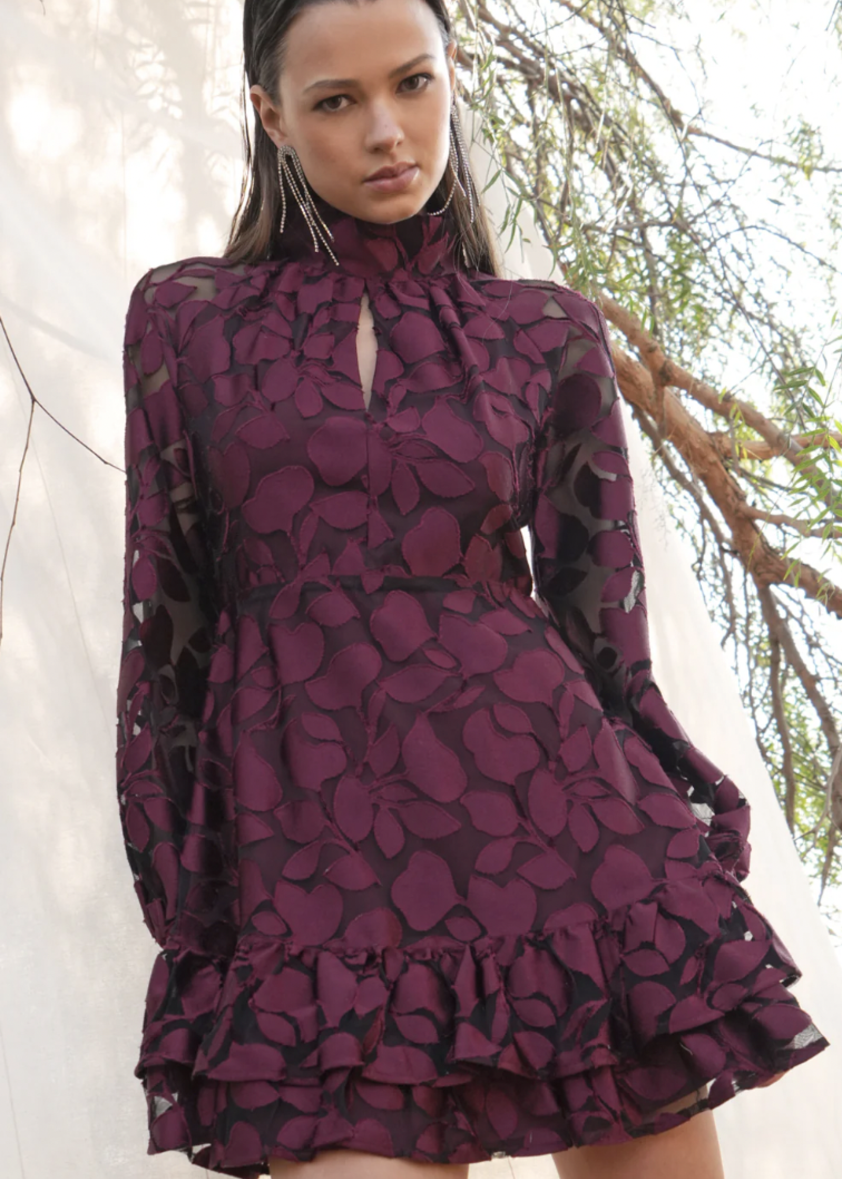 Elitaire Boutique Elinor Mock Neck Mini Dress