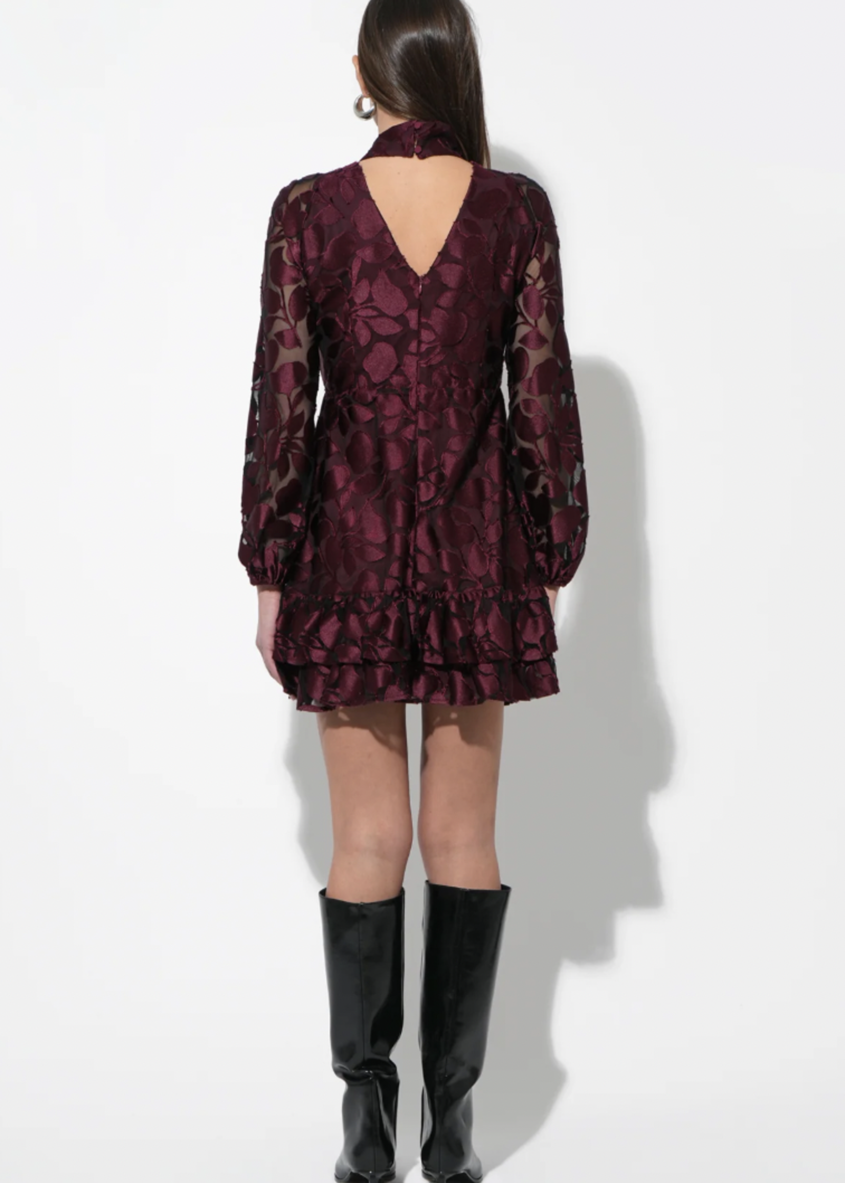 Elitaire Boutique Elinor Mock Neck Mini Dress