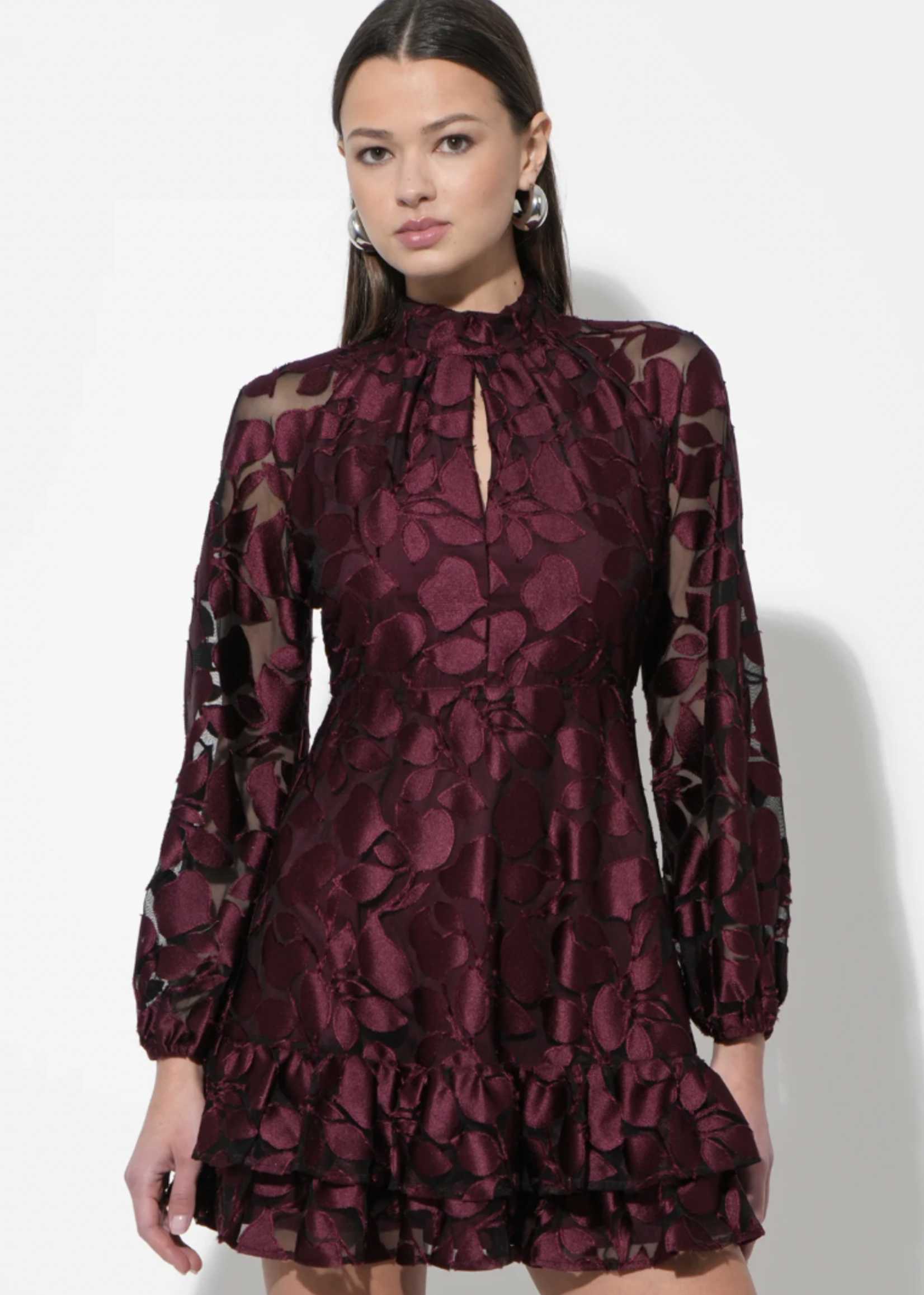 Elitaire Boutique Elinor Mock Neck Mini Dress