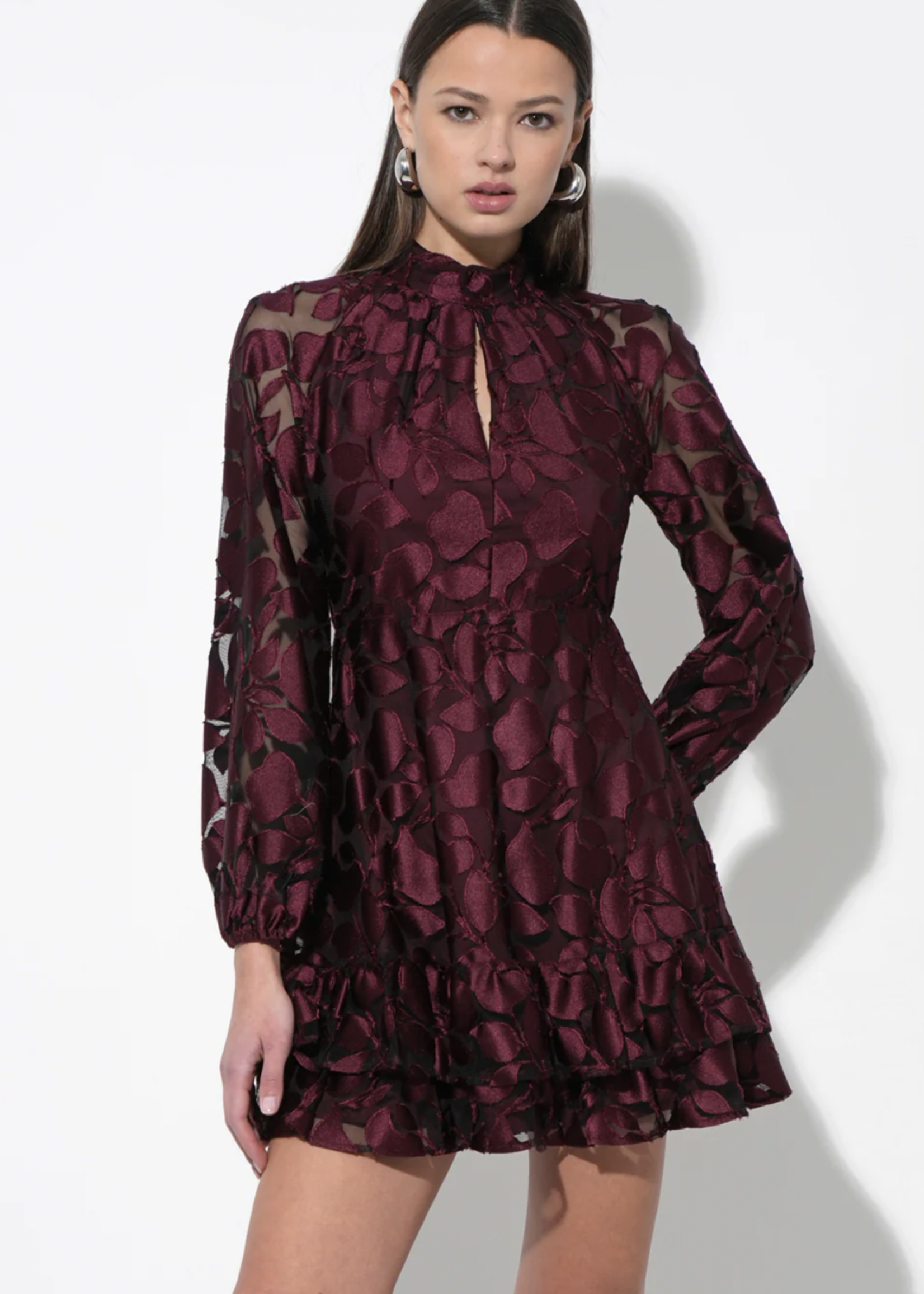 Elitaire Boutique Elinor Mock Neck Mini Dress