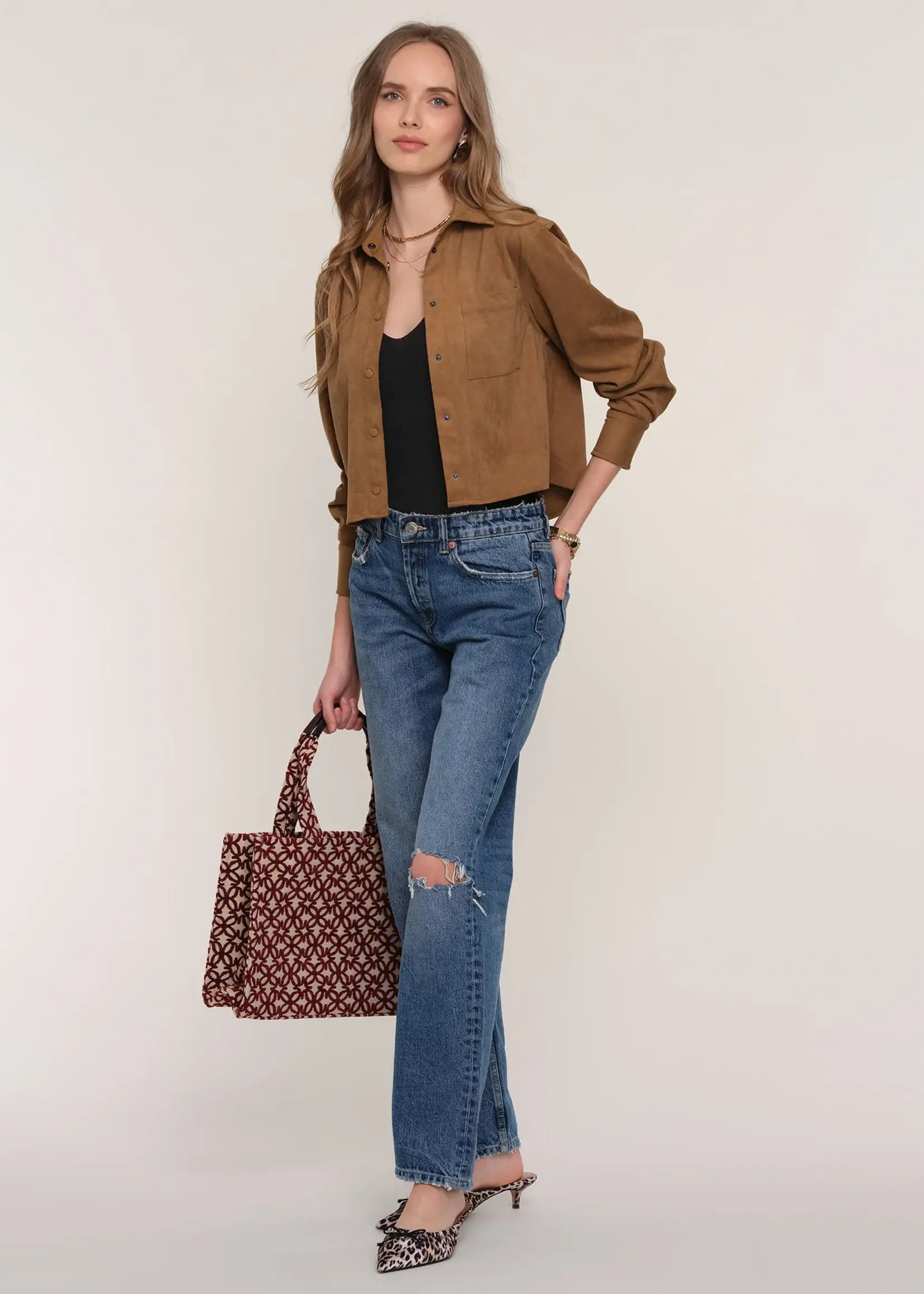 Elitaire Boutique Castalia Suede Top