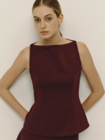 Elitaire Boutique Corine Top in Bordeaux