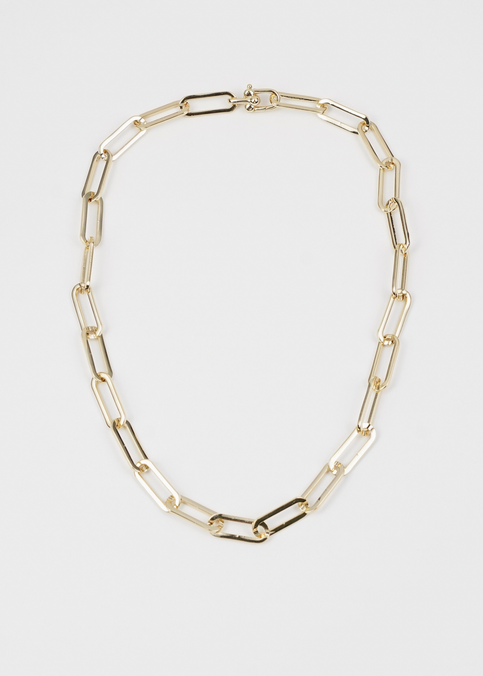 Elitaire Boutique Chunky Paper Clip Chain Necklace - 18k Gold