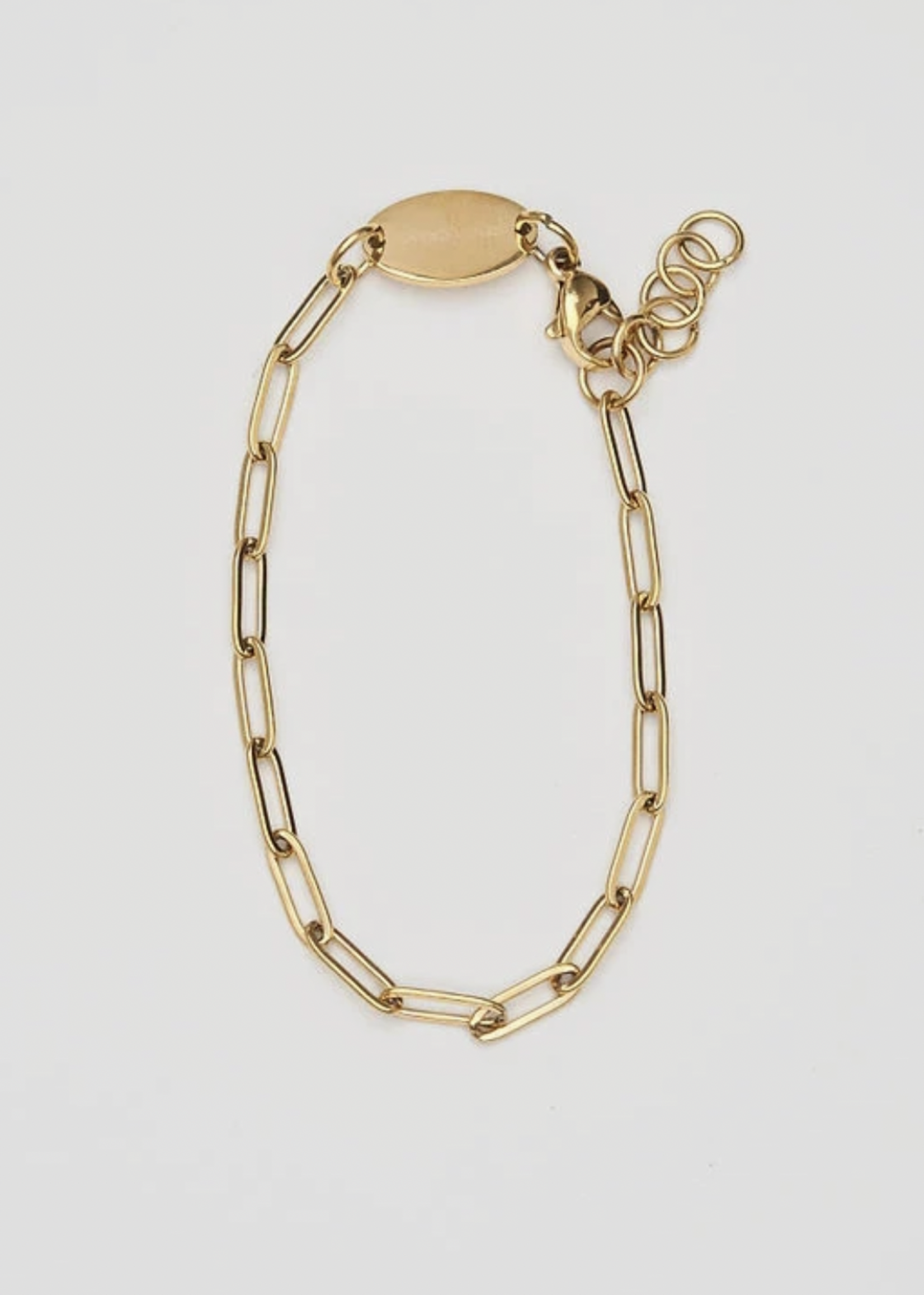Elitaire Boutique Paper Clip Chain Bracelet - 18k Gold