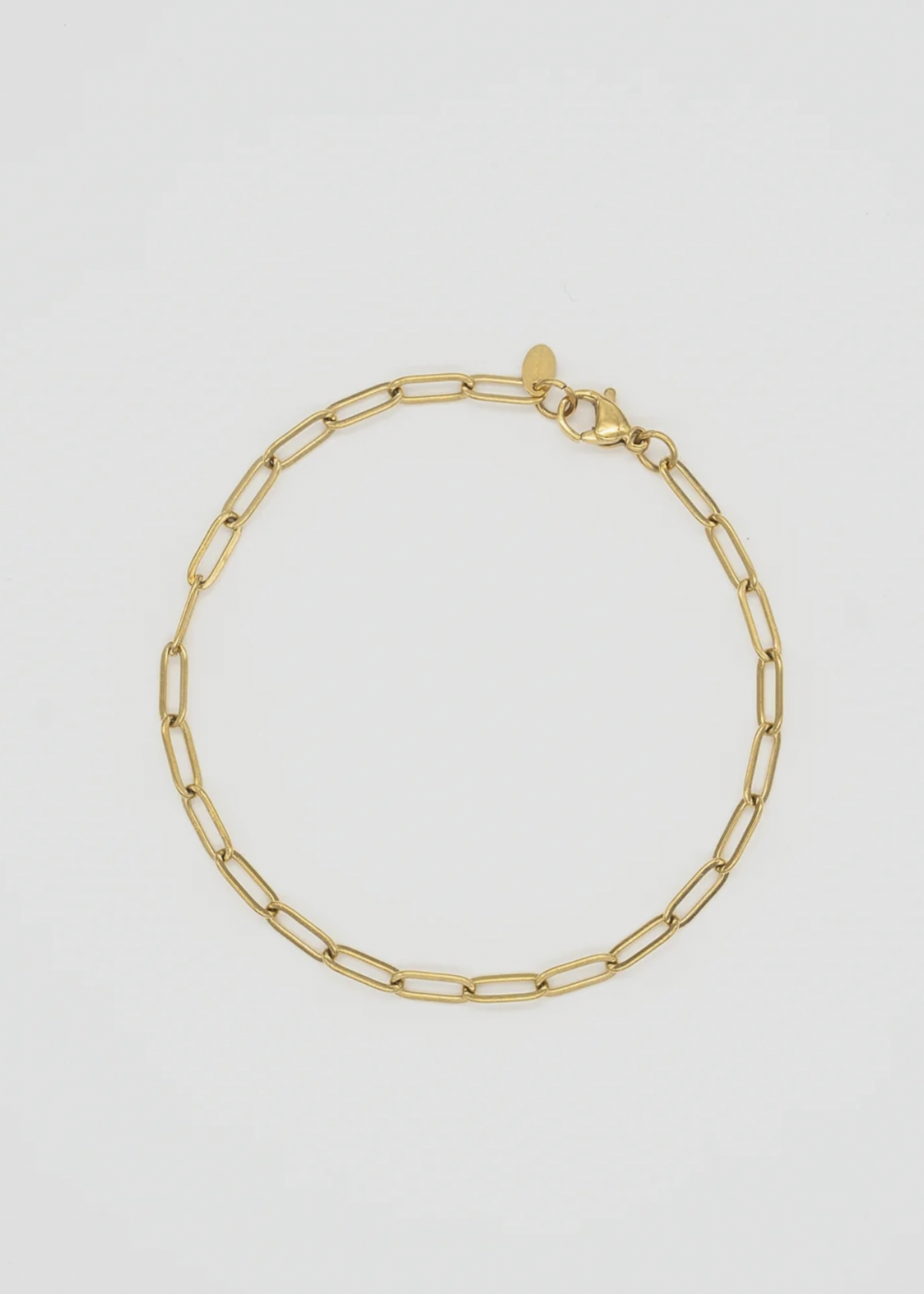 Elitaire Boutique Paper Clip Chain Bracelet - 18k Gold