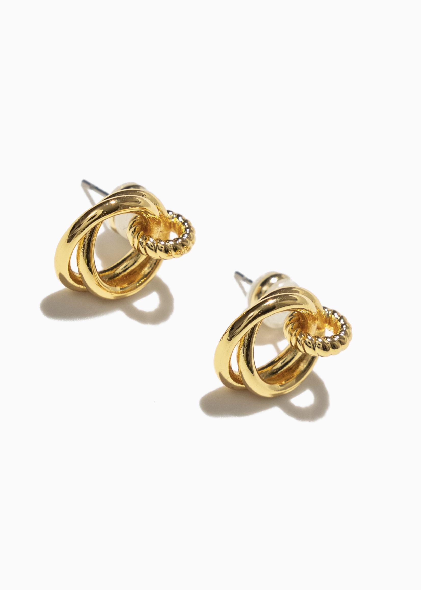 Elitaire Boutique Looped Duo Studs - Gold