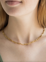 Elitaire Boutique Paper Clip Chain Necklace - Gold