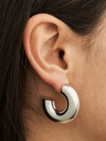 Elitaire Boutique Bubble Hoops - Silver