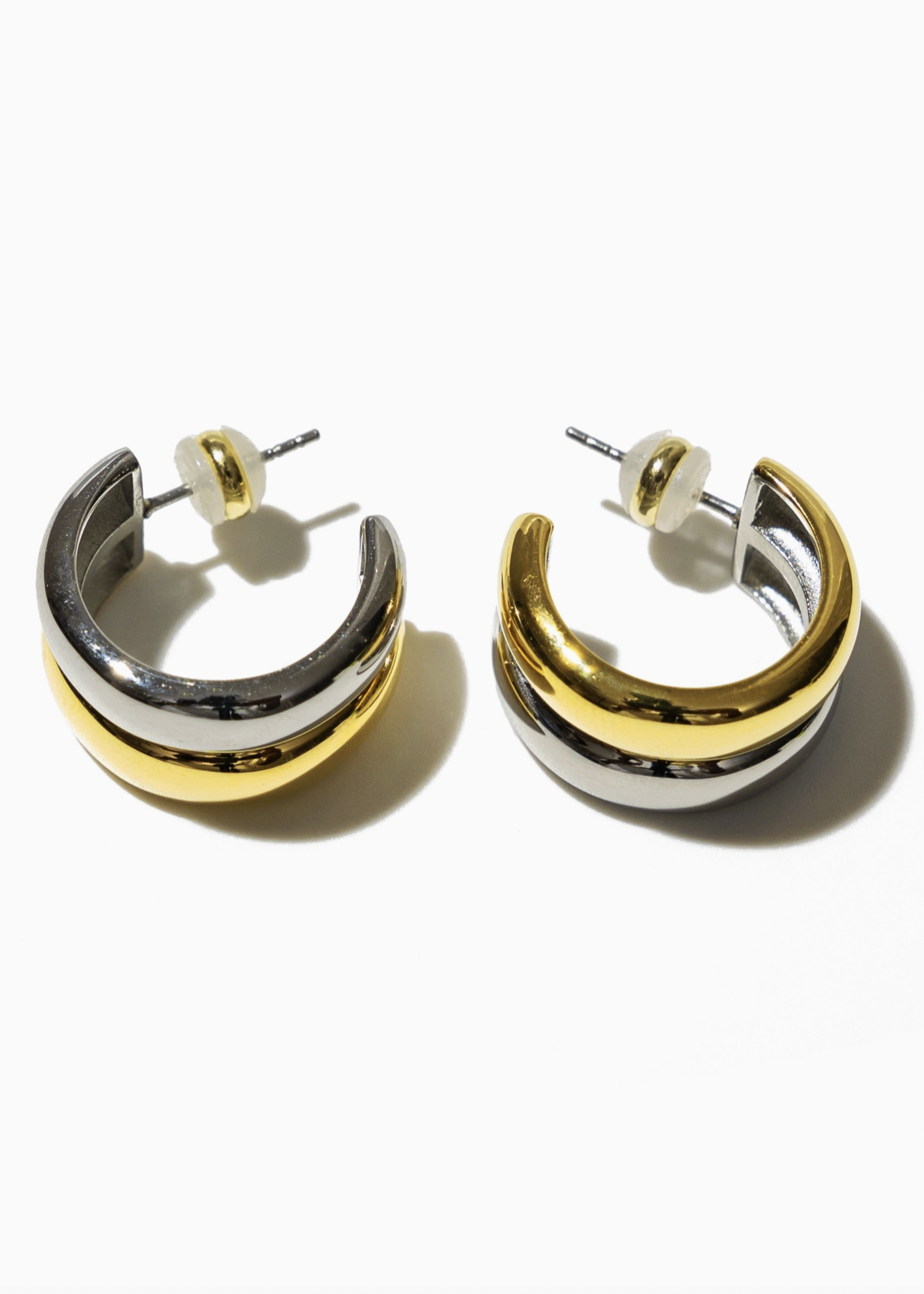 Elitaire Boutique Two Tone Hoops