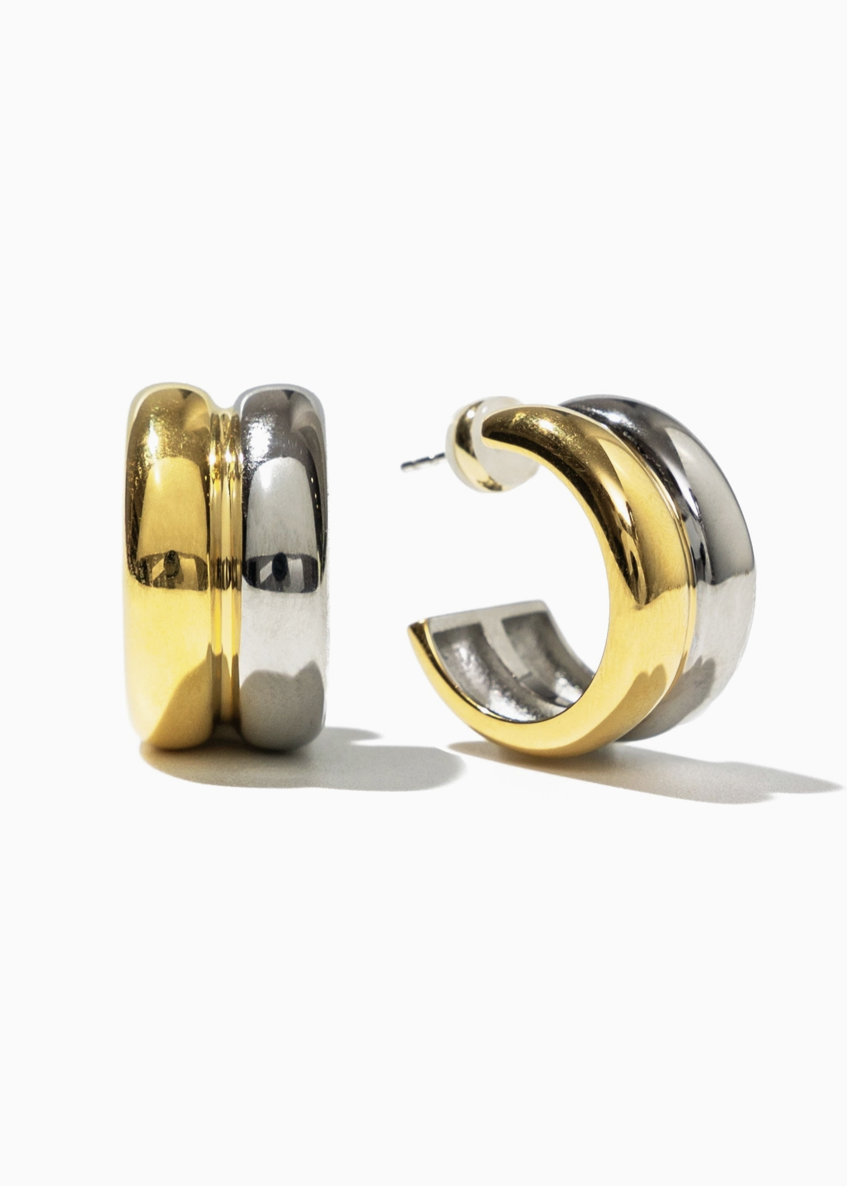 Elitaire Boutique Two Tone Hoops