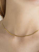Elitaire Boutique Micro Herringbone Necklace - Gold