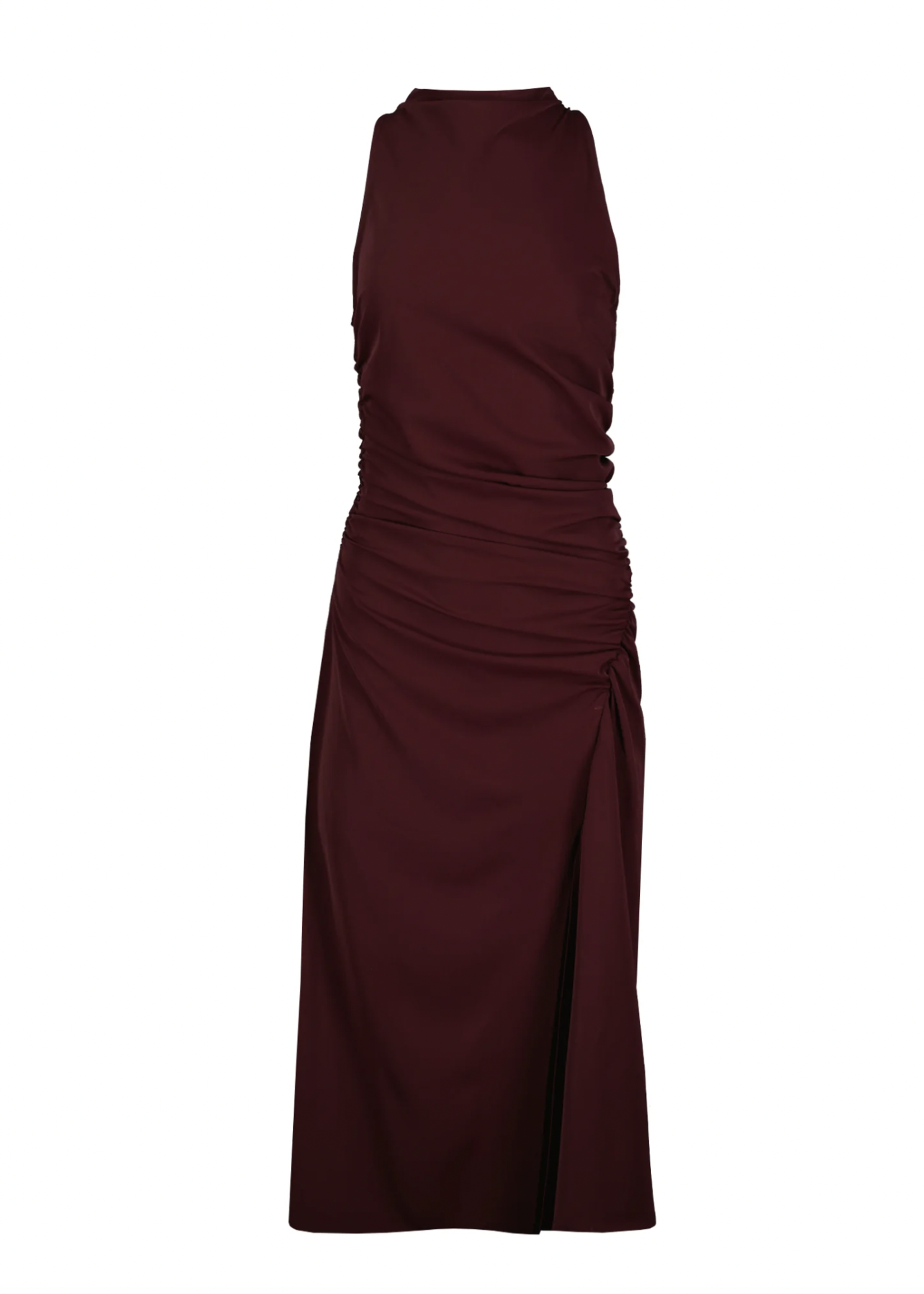 Elitaire Boutique Elle Halter Dress in Crimson
