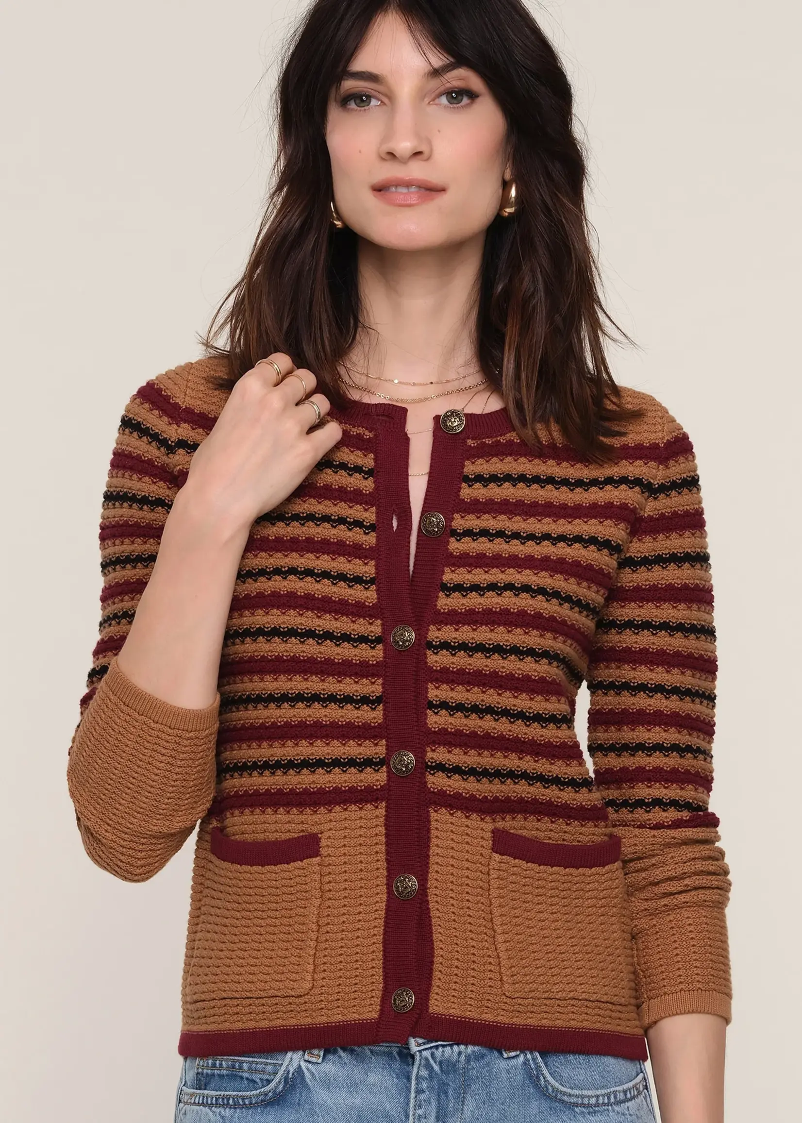 Elitaire Boutique Alix Striped Cardigan