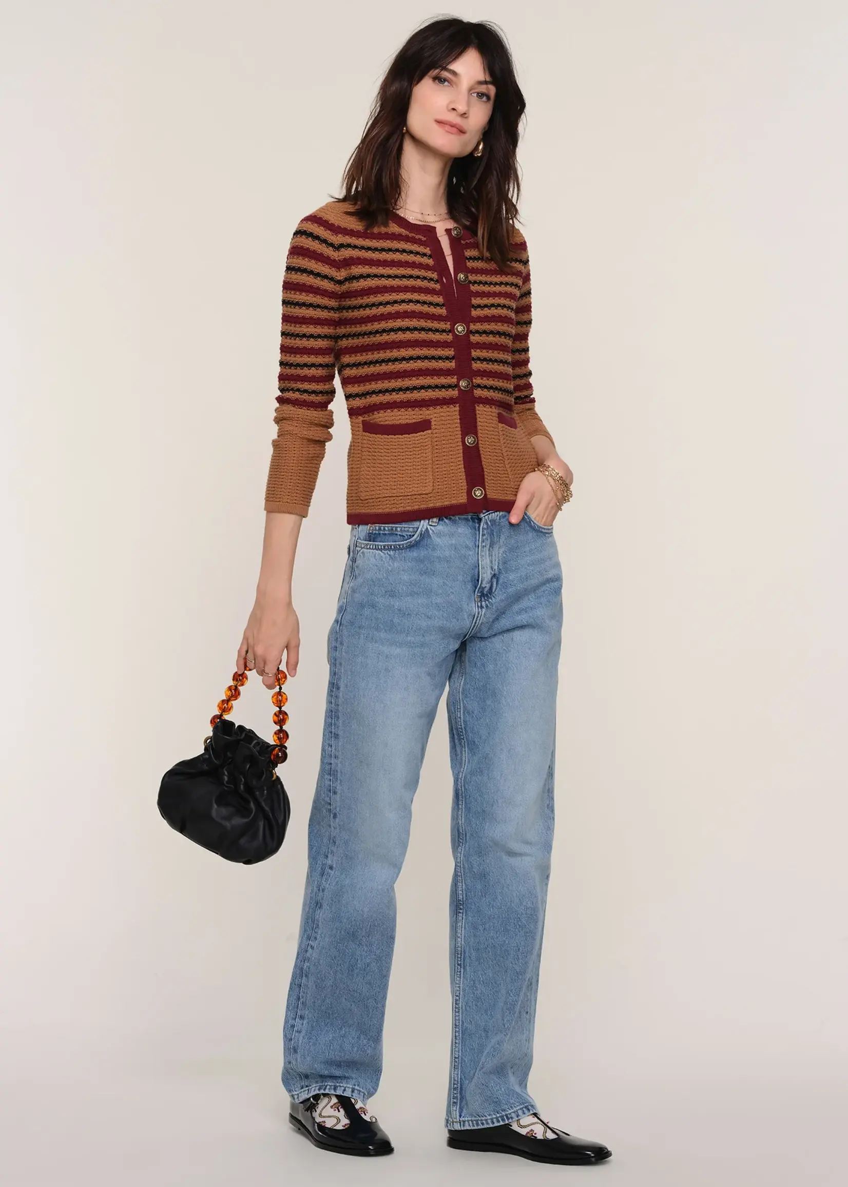 Elitaire Boutique Alix Striped Cardigan