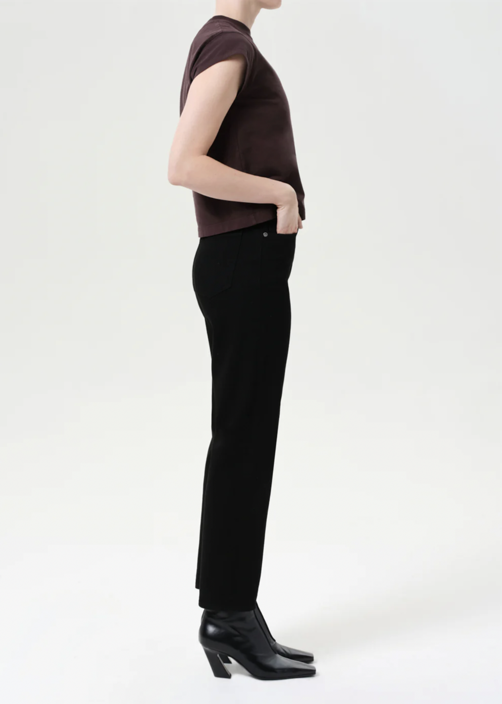 Elitaire Boutique 90's Pinch Waist Crop in Cover