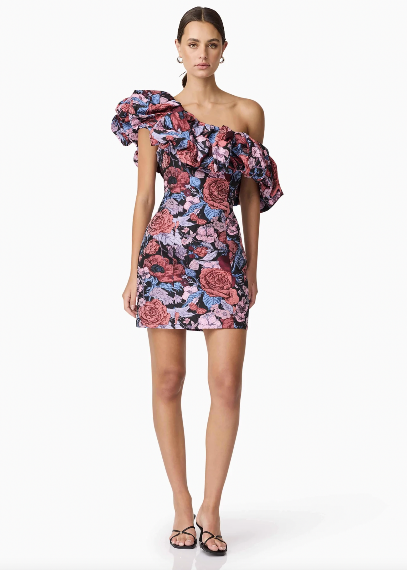 Elitaire Boutique Delphine One Shoulder Mini Dress