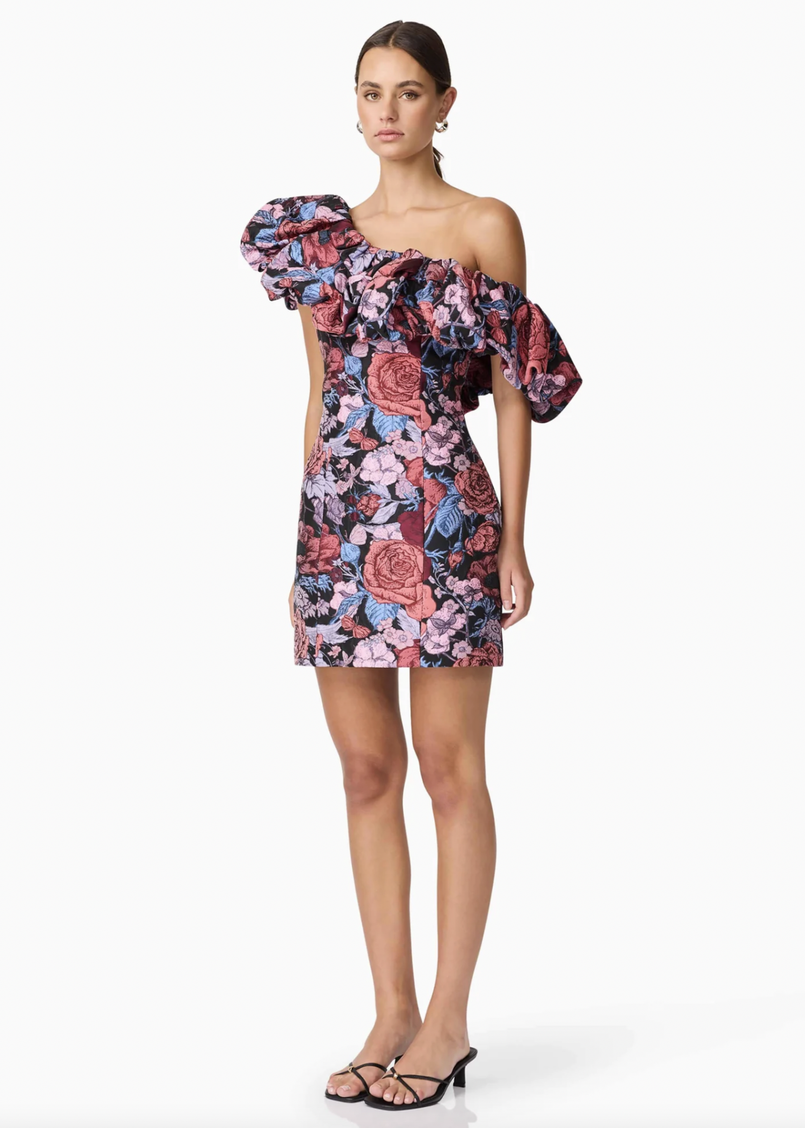 Elitaire Boutique Delphine One Shoulder Mini Dress