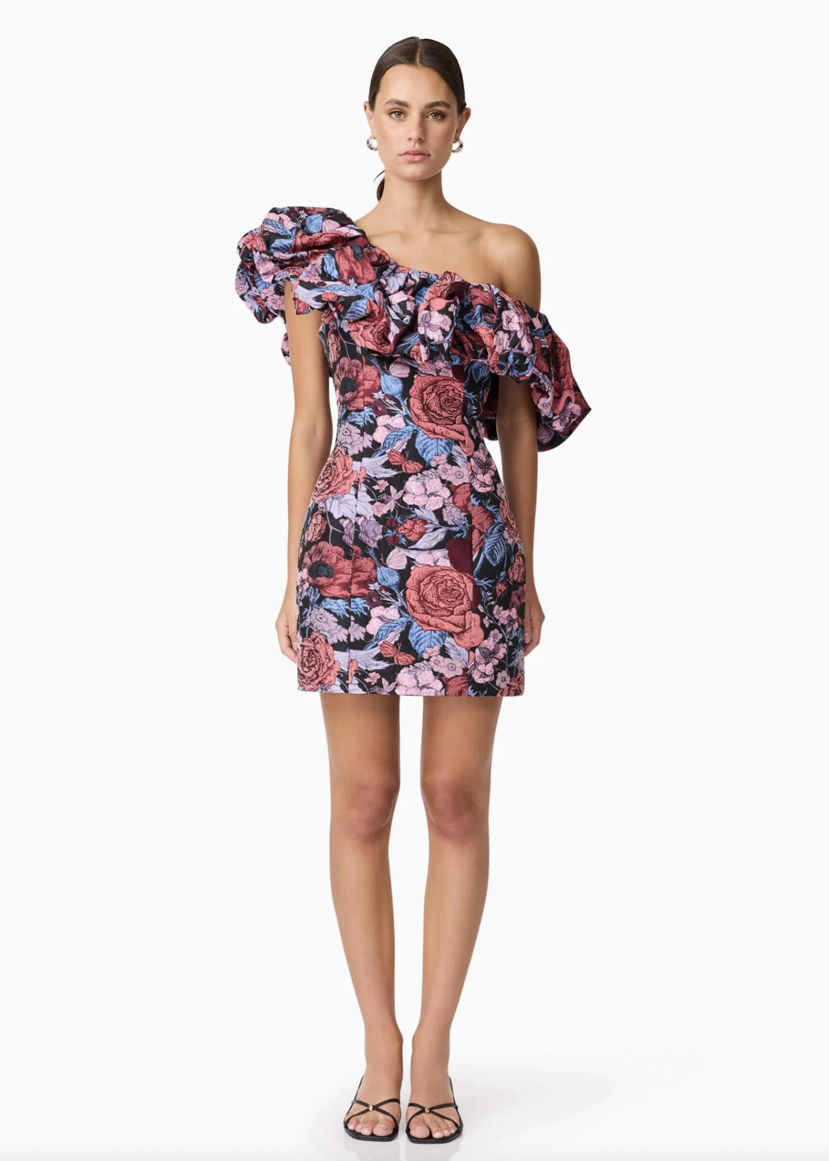 Elitaire Boutique Delphine One Shoulder Mini Dress