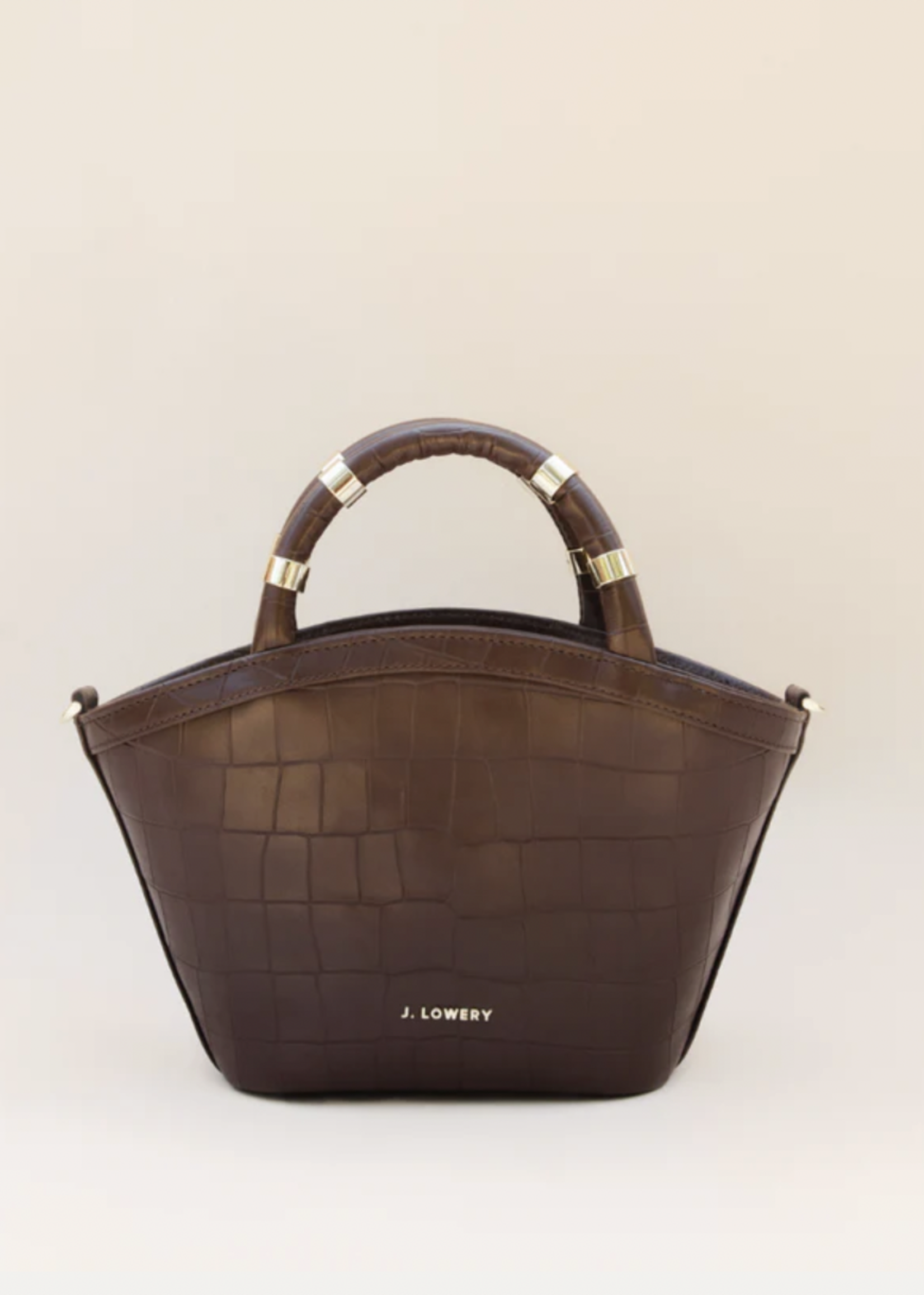 Elitaire Boutique The Mini Tote in Espresso Croc