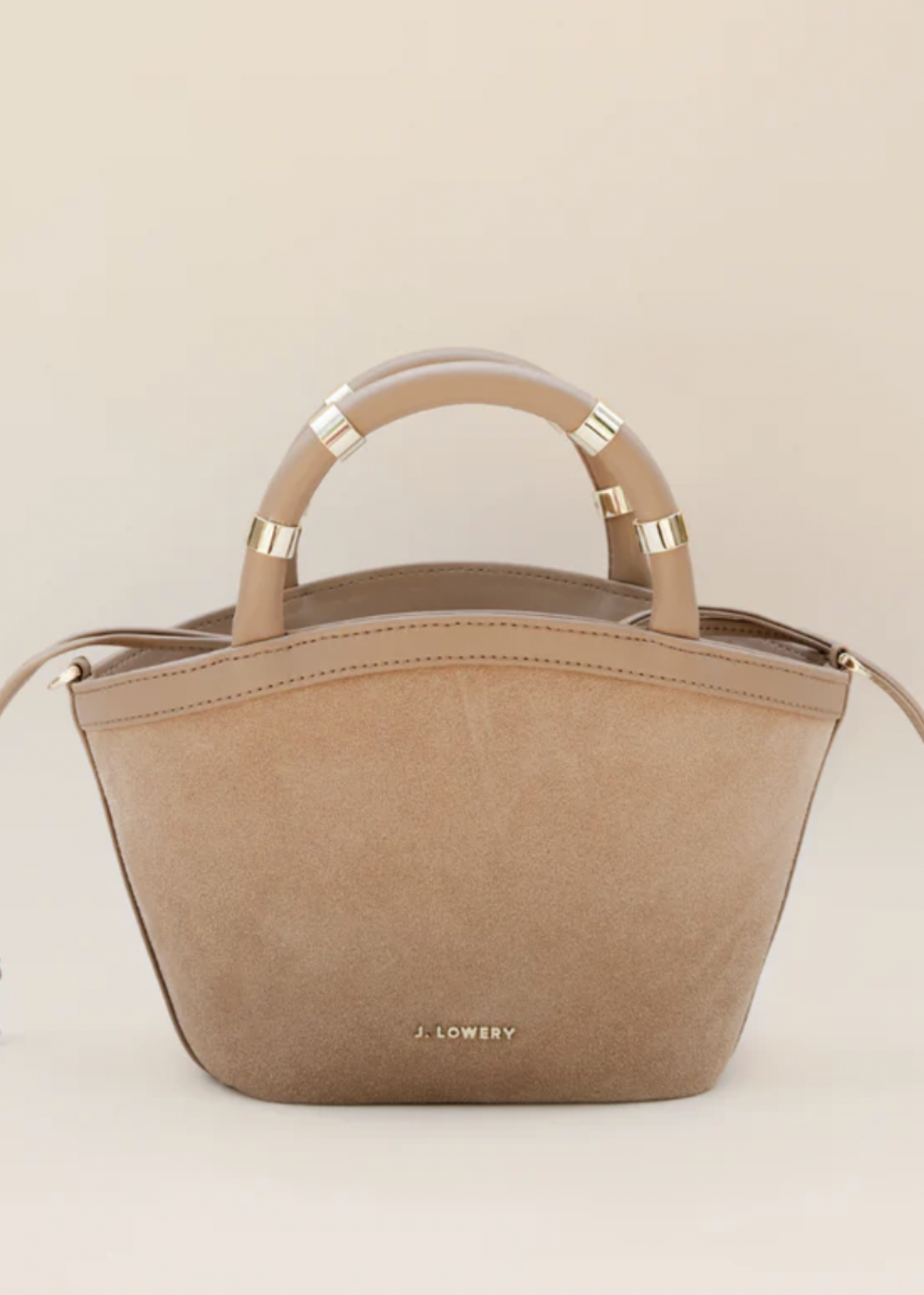 Elitaire Boutique The Mini Tote in Tan Suede