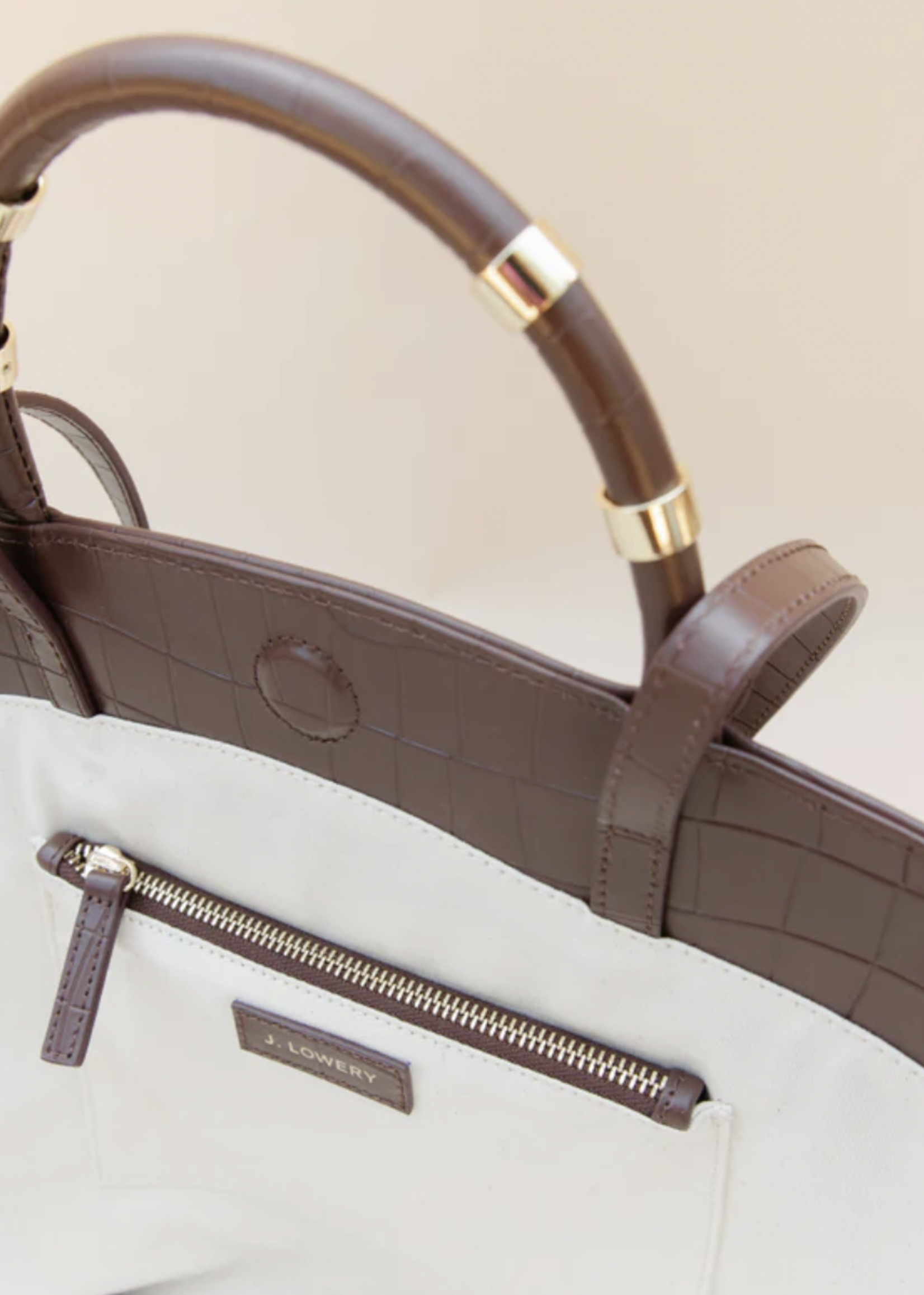 Elitaire Boutique The Tote in Espresso Croc