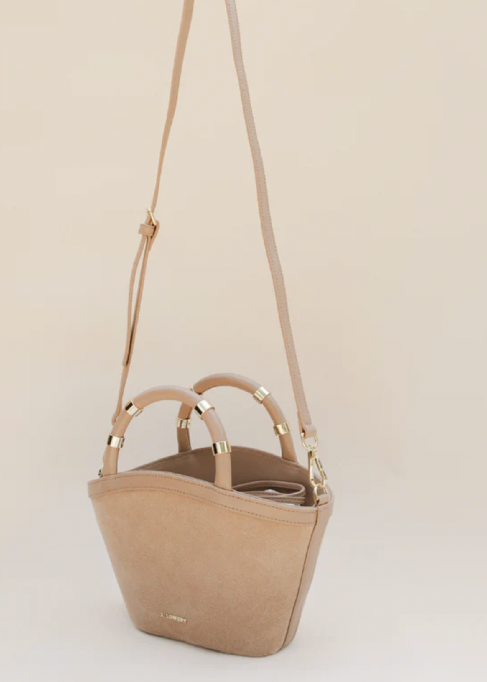 Elitaire Boutique The Mini Tote in Tan Suede