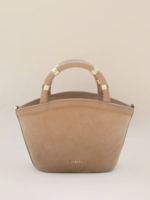 Elitaire Boutique The Mini Tote in Tan Suede