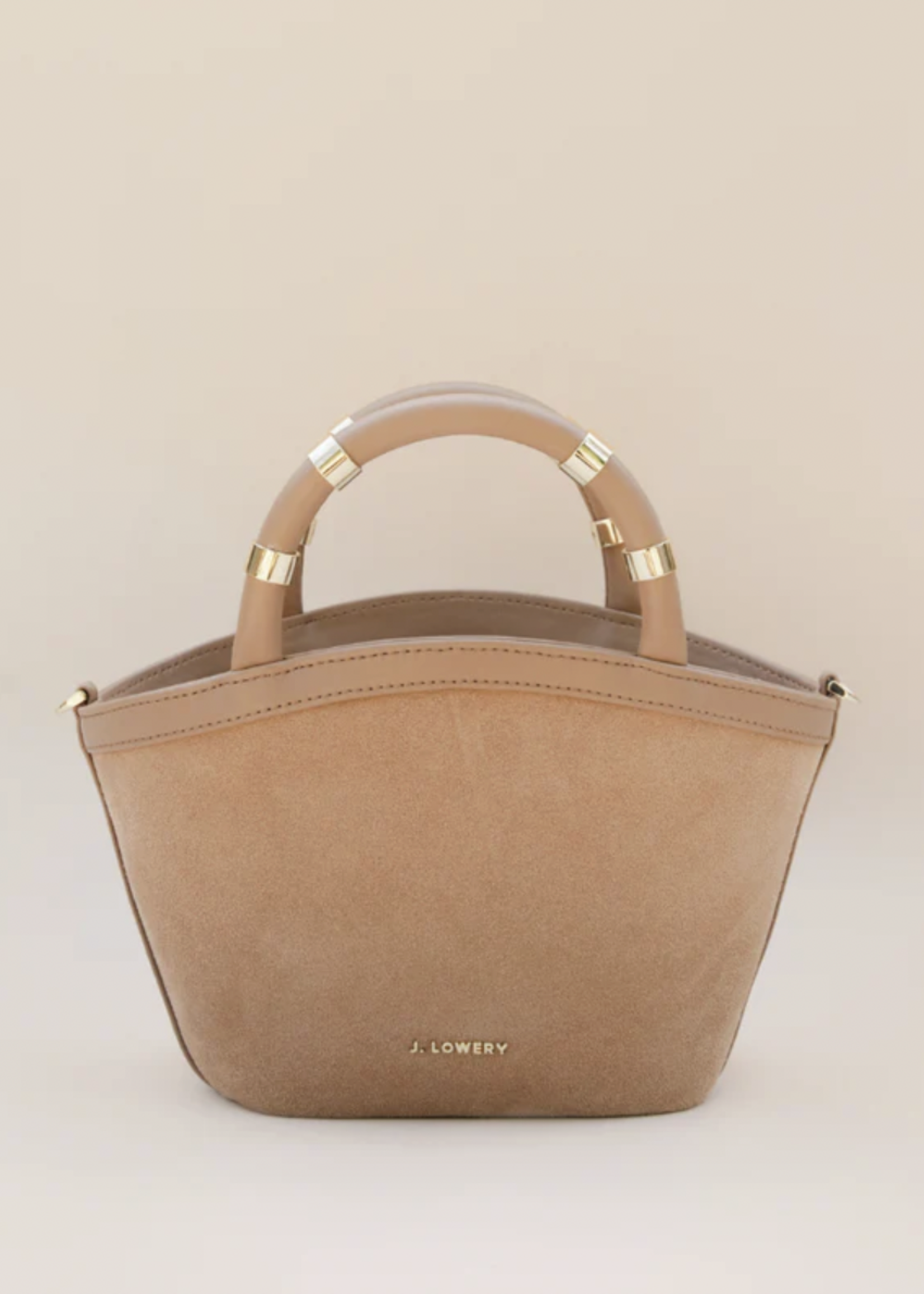 Elitaire Boutique The Mini Tote in Tan Suede