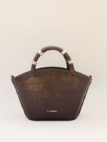 Elitaire Boutique The Mini Tote in Espresso Croc