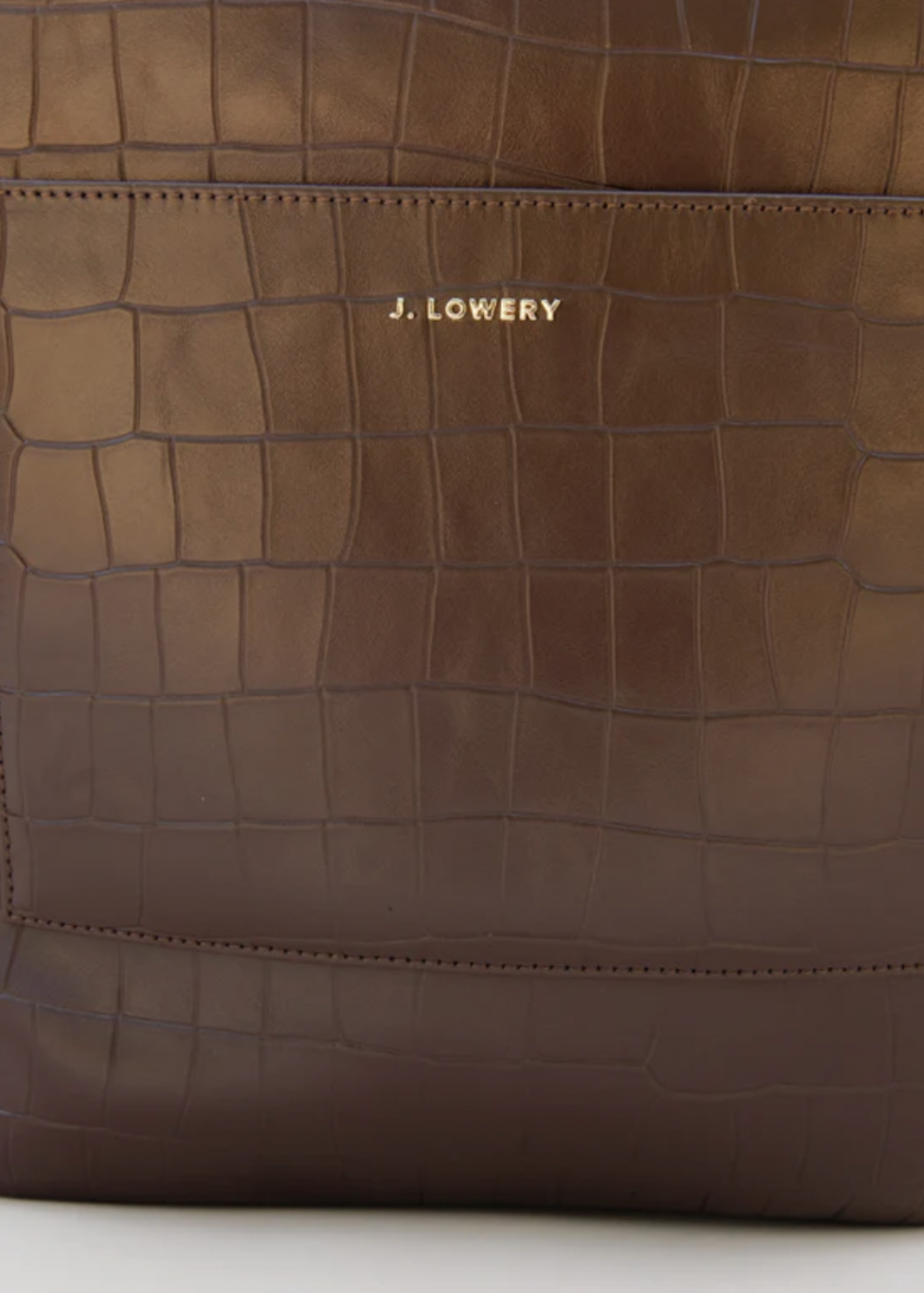 Elitaire Boutique The Tote in Espresso Croc