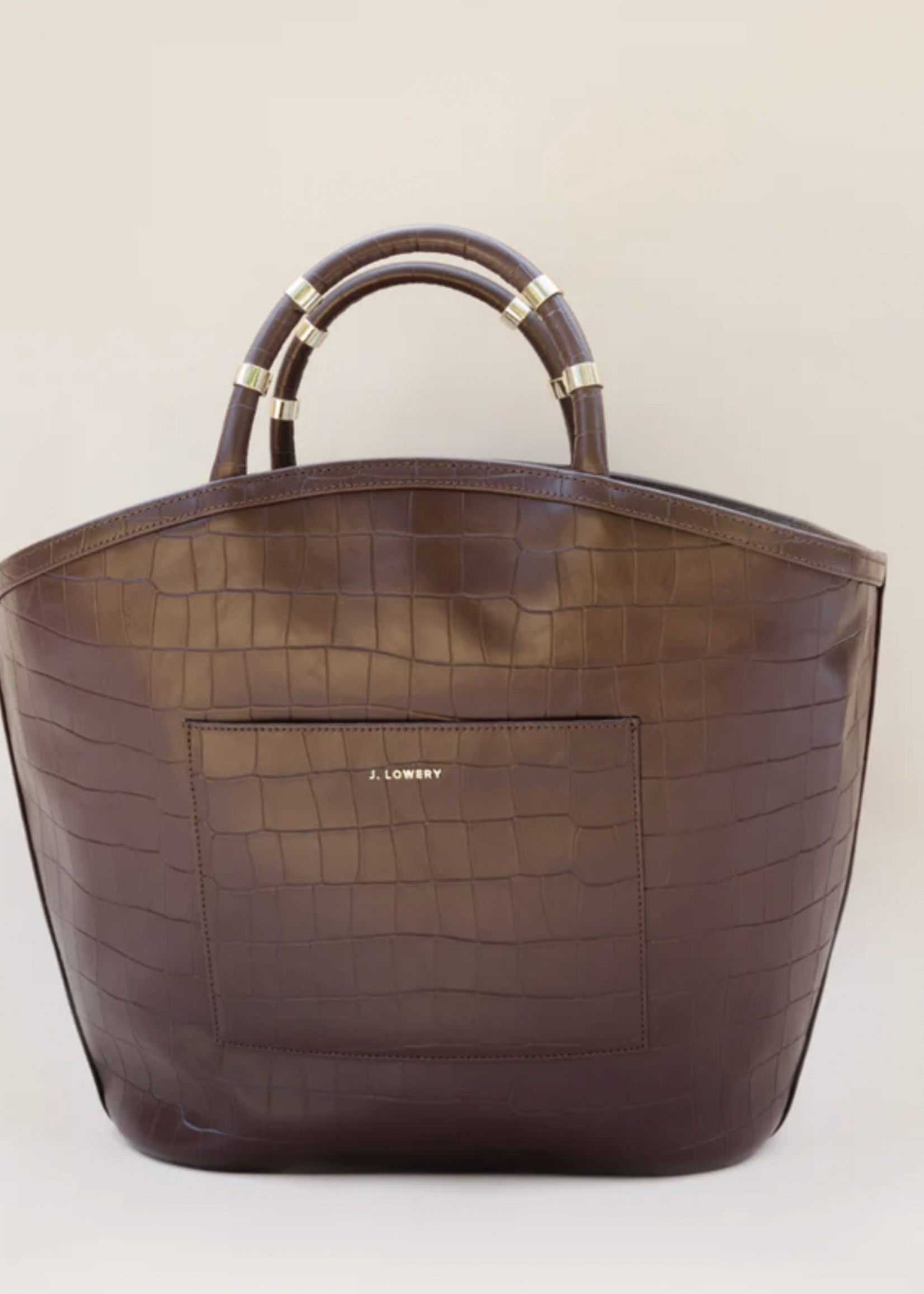 Elitaire Boutique The Tote in Espresso Croc